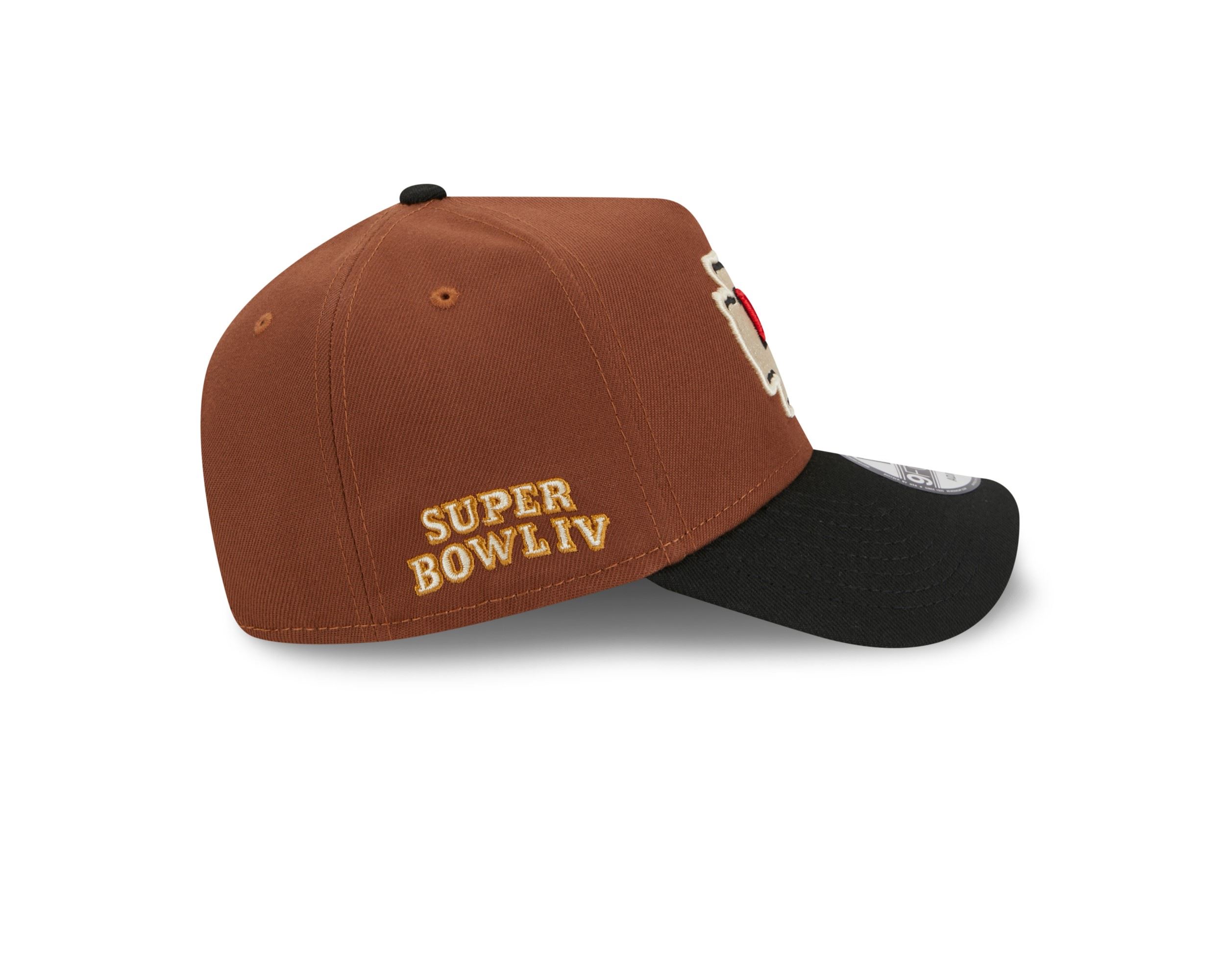 Kansas City Chiefs NFL Harvest Superbowl IV Brown Black 9Forty A-Frame Snapback Cap New Era