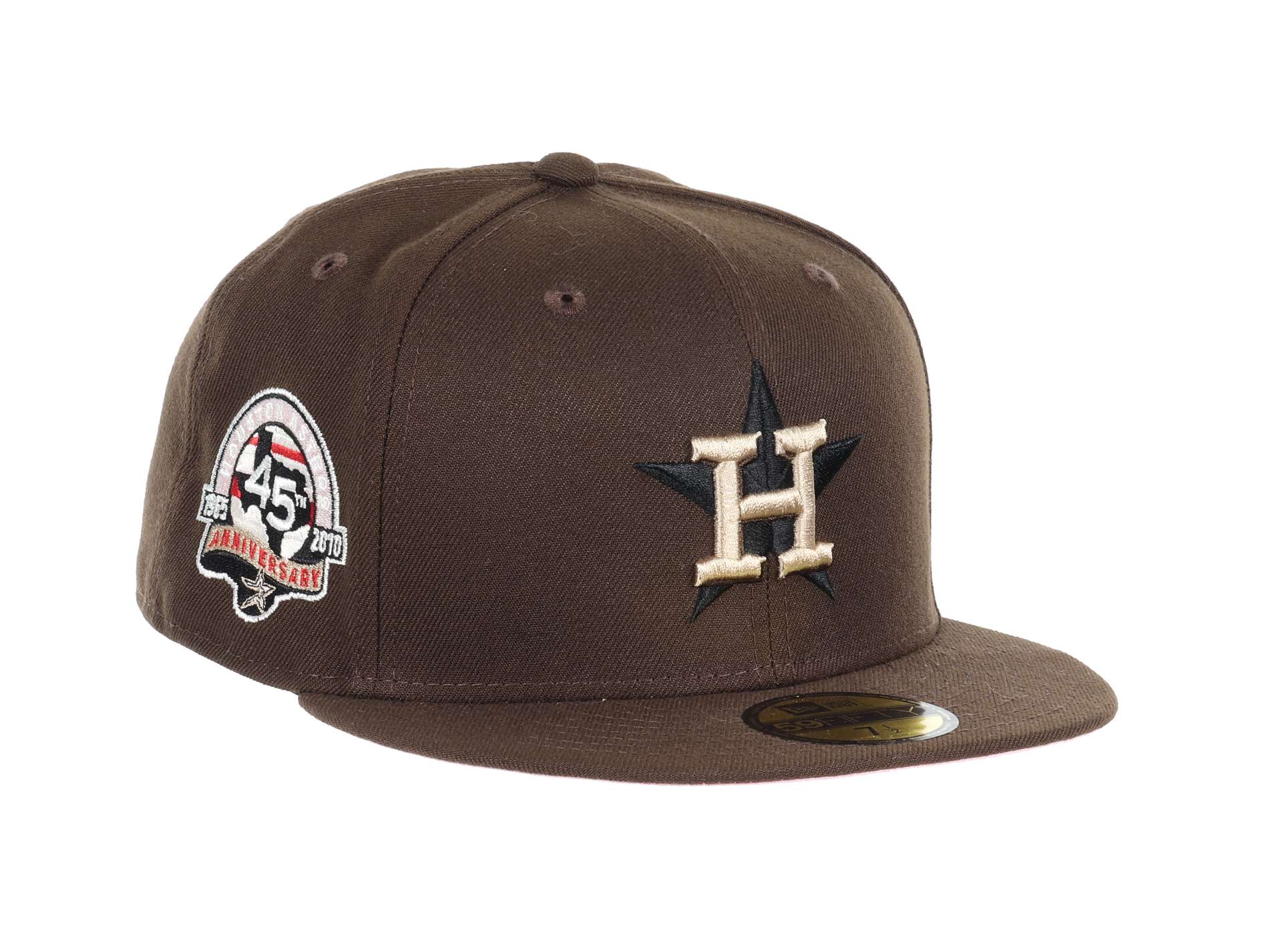 Houston Astros MLB Cooperstown 45th Anniversary Sidepatch Brown 59Fifty Basecap New Era