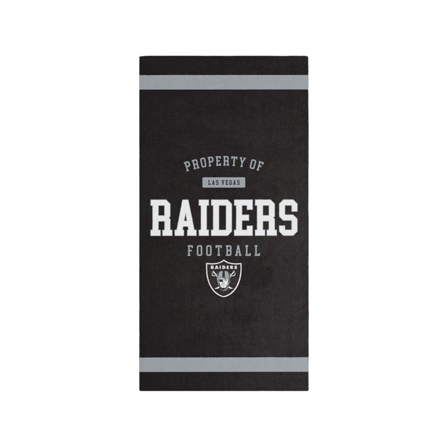 Las Vegas Raiders NFL 2024 Strandtuch Badetuch Handtuch Schwarz Foco