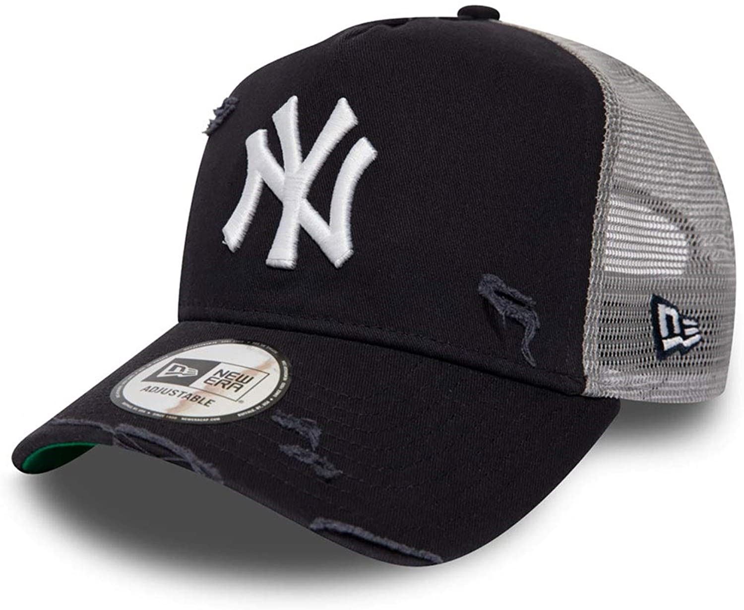 New York Yankees Navy MLB Distressed A-Frame Adjustable Trucker Cap New Era