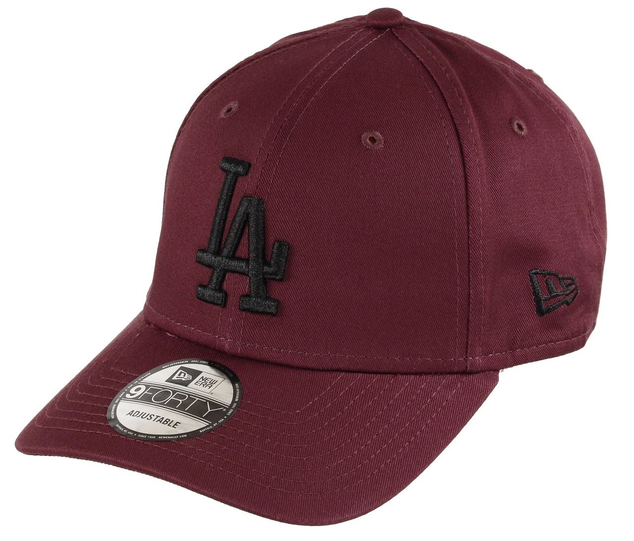 Los Angeles Dodgers MLB Rear Logo Maroon / Black 9Forty Adjustable Cap New Era