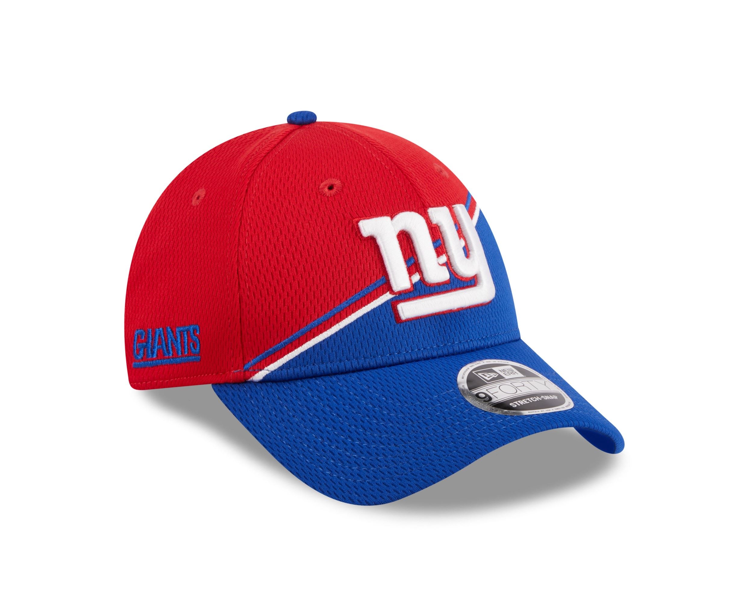 New York Giants NFL 2023 Sideline Red Blue 9Forty Stretch Snapback Cap New Era