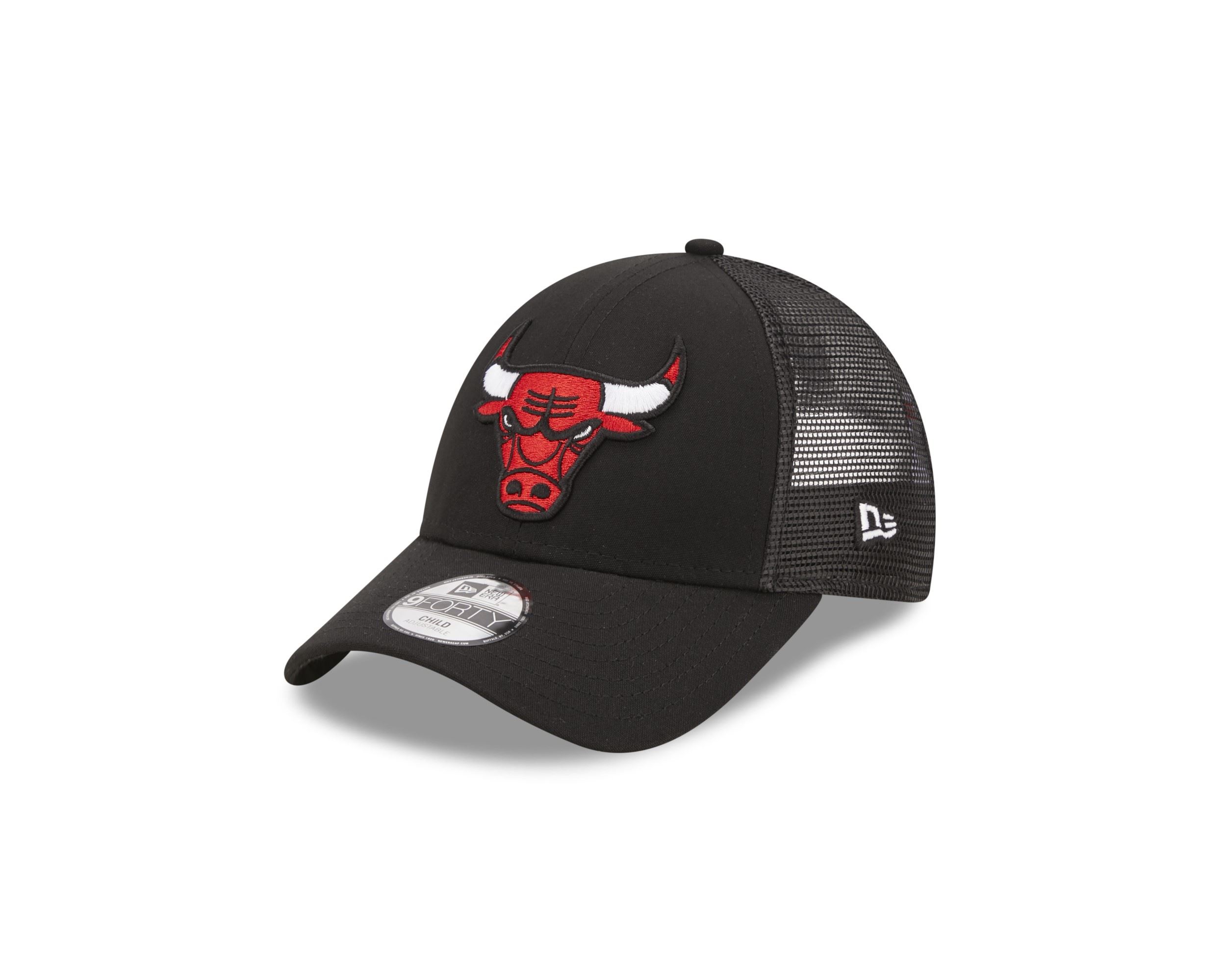 Chicago Bulls NBA Home Field Black 9Forty Kids A-Frame Adjustable Trucker Cap New Era