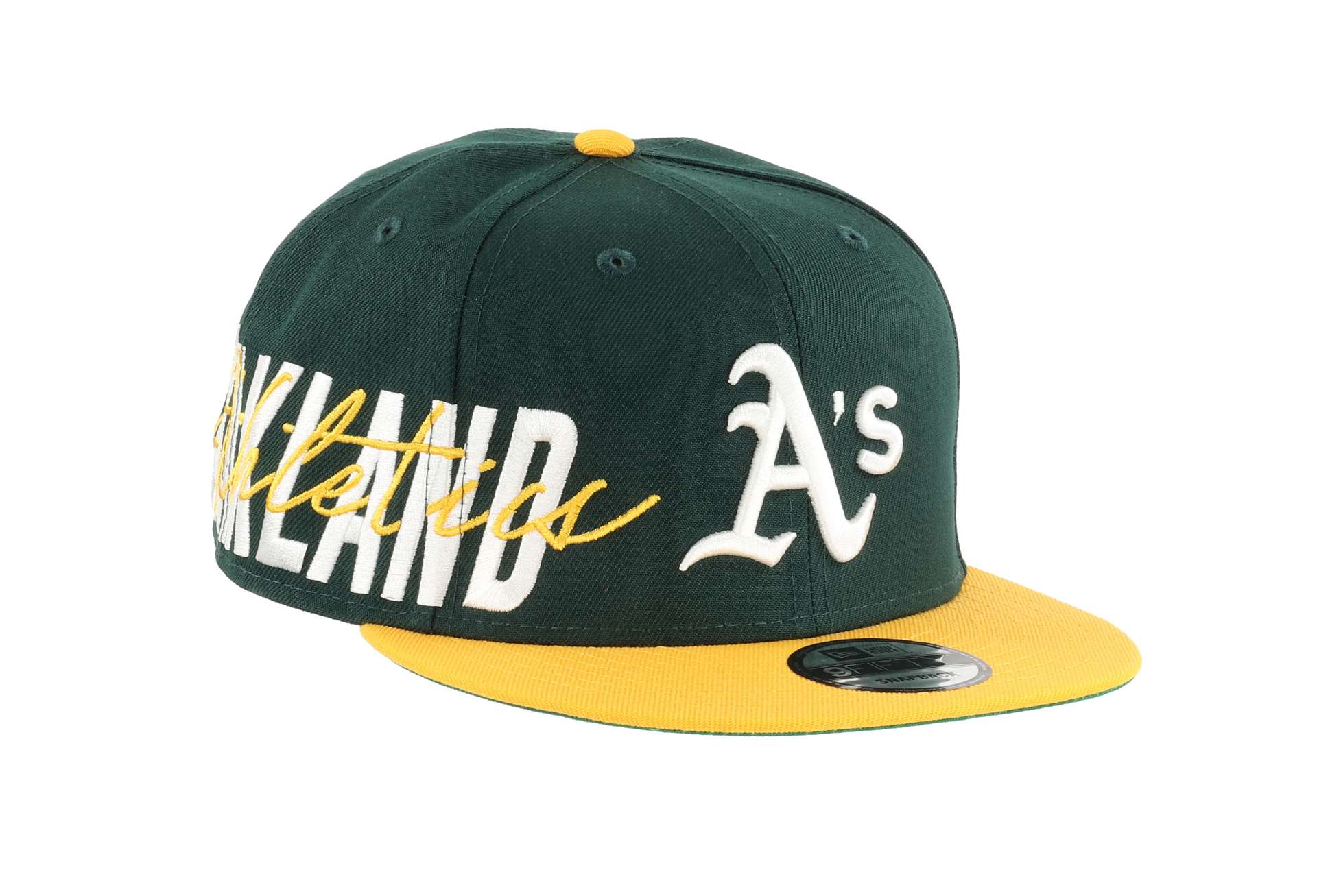 Oakland Athletics Sidefont Green / Yellow 9Fifty Snapback Cap New Era