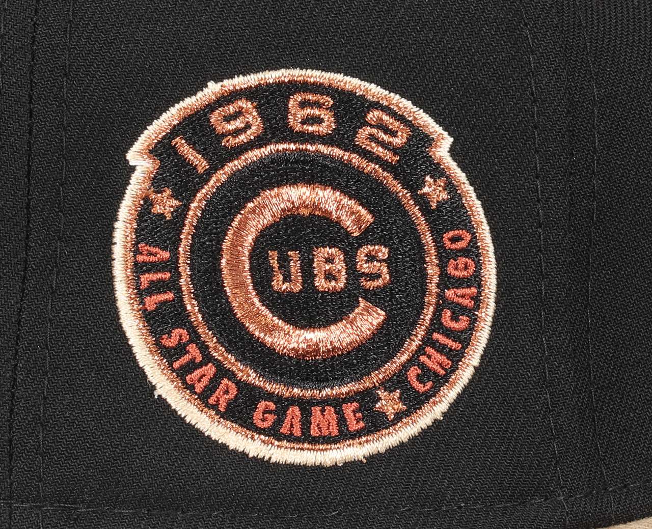 Chicago Cubs MLB 1962 All-Star Game Sidepatch Black Beige 59Fifty Basecap New Era