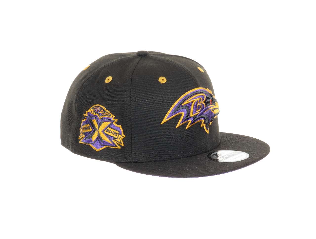Baltimore Ravens NFL Team Colour 10th Anniversary Sidepatch Black 9Fifty Snapback Cap New Era