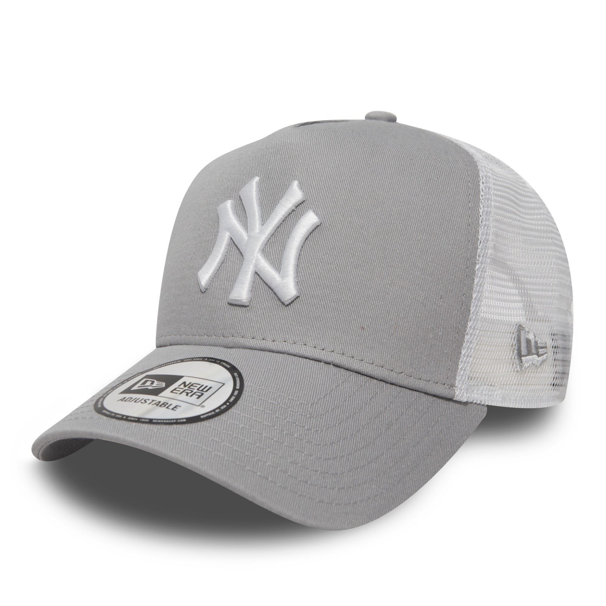 New York Yankees MLB Clean Grau Weiß Verstellbare 9Forty A-Frame Trucker Cap für Kinder New Era