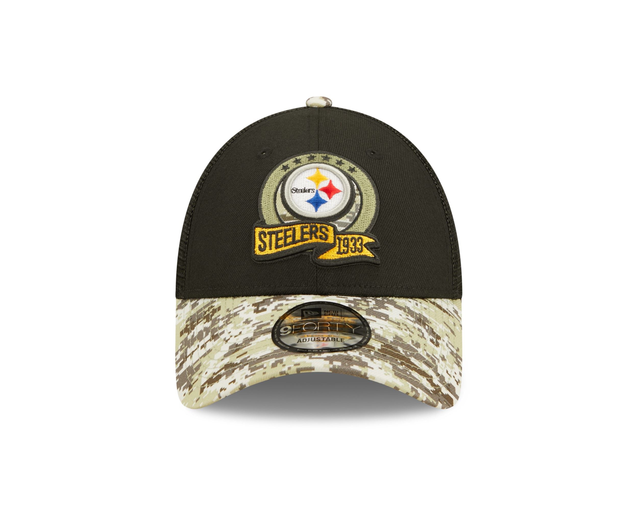 Pittsburgh Steelers NFL Salute to Service 2022 Black 9Forty Snapback Cap New Era
