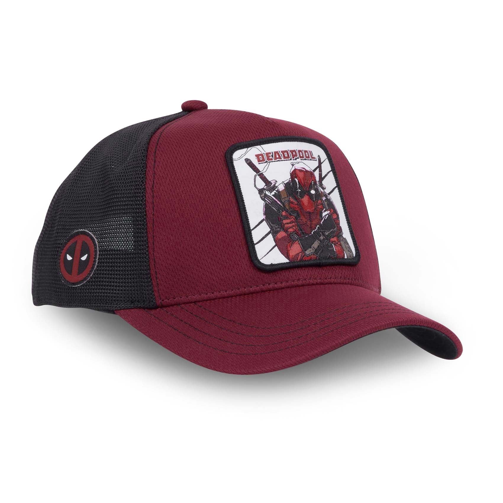 Deadpool Marvel Red Black Trucker Cap Capslab