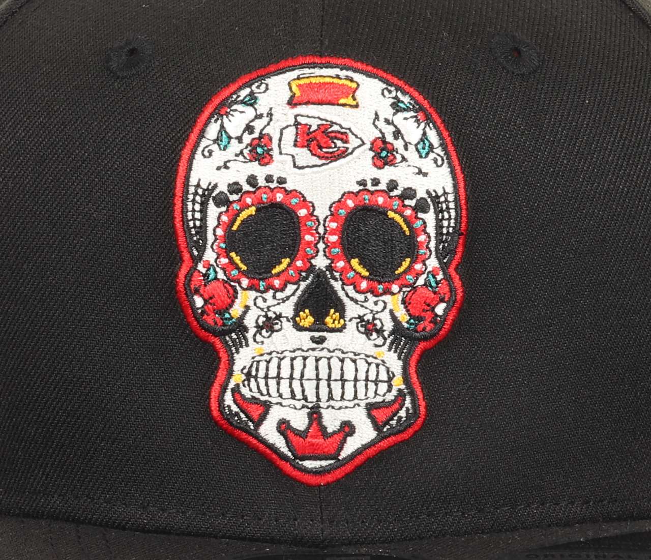 Kansas City Chiefs NLF Sugar Skull Black 9Fifty Original Fit Cap New Era