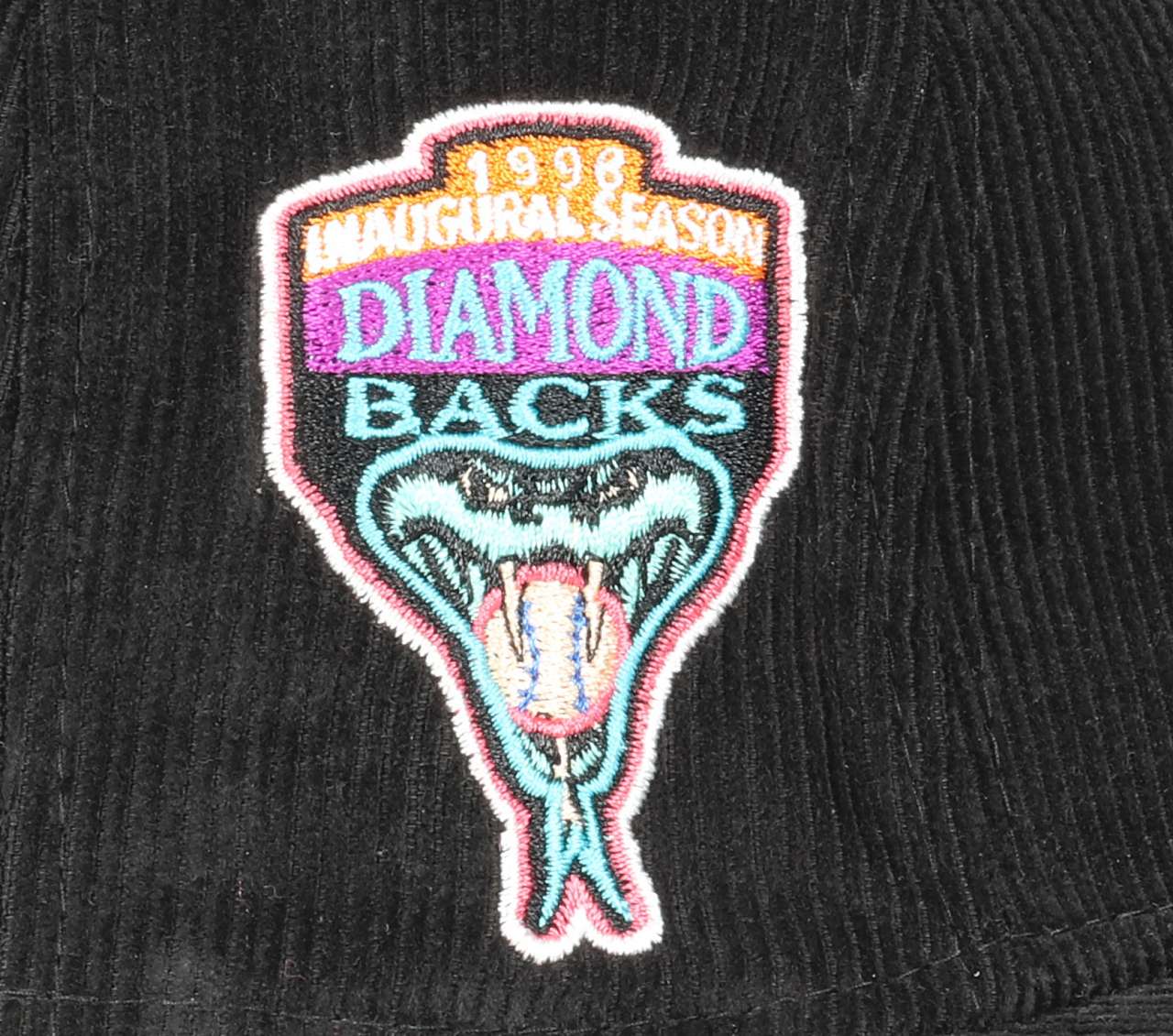 Arizona Diamonbacks  MLB Cooperstown Inaugural Season 1998 Sidepatch Black Cord 59Fifty Basecap New Era