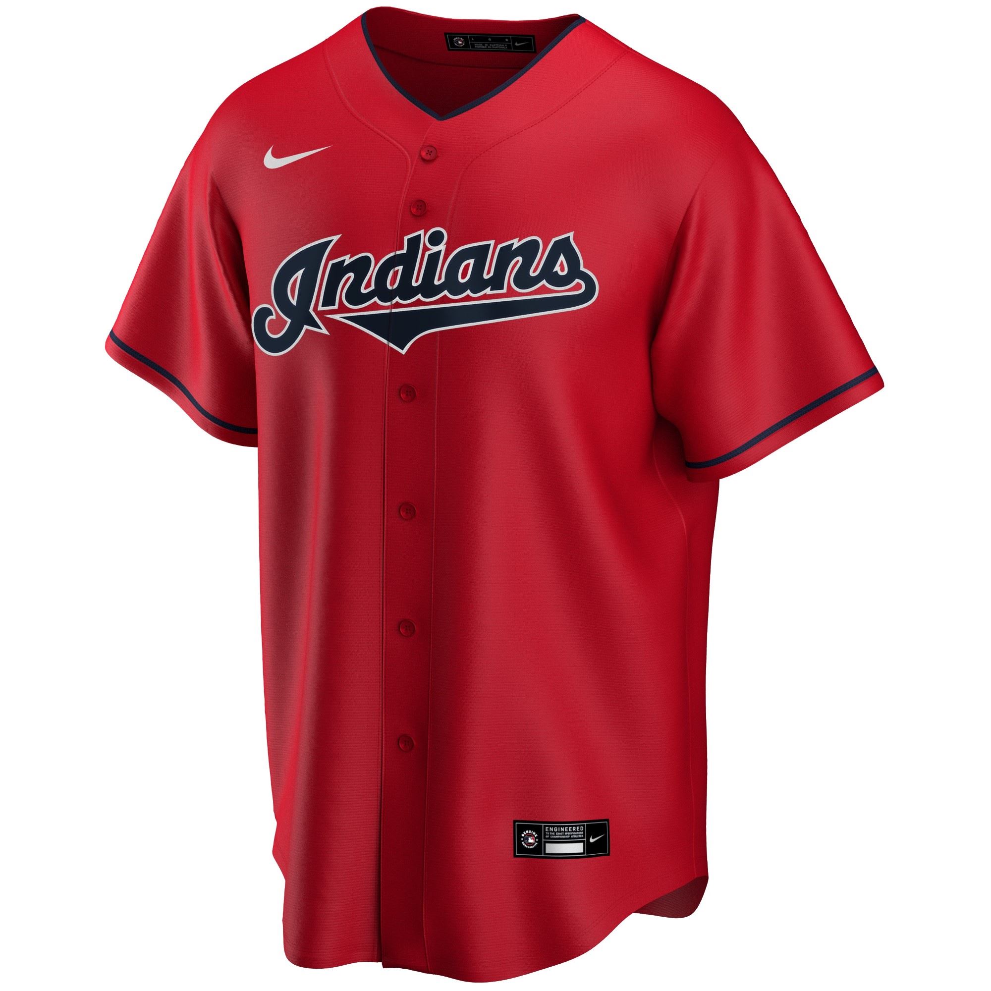 Cleveland Indians Official MLB Replica Alternate Jersey Scarlet Nike