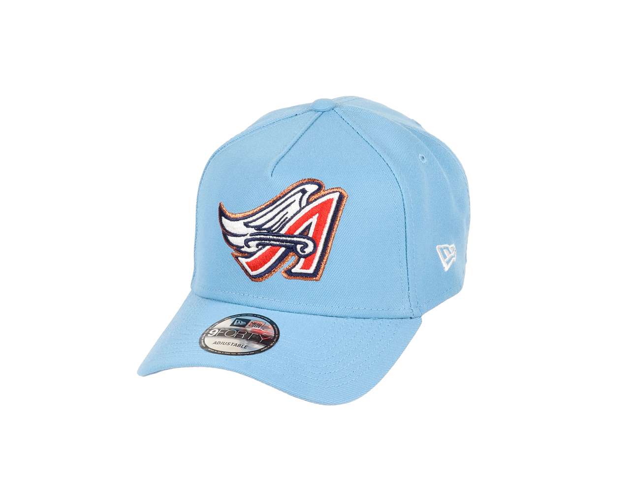 Anaheim Angels MLB Cooperstown Skyblue White 9Forty A-Frame Snapback Cap New Era