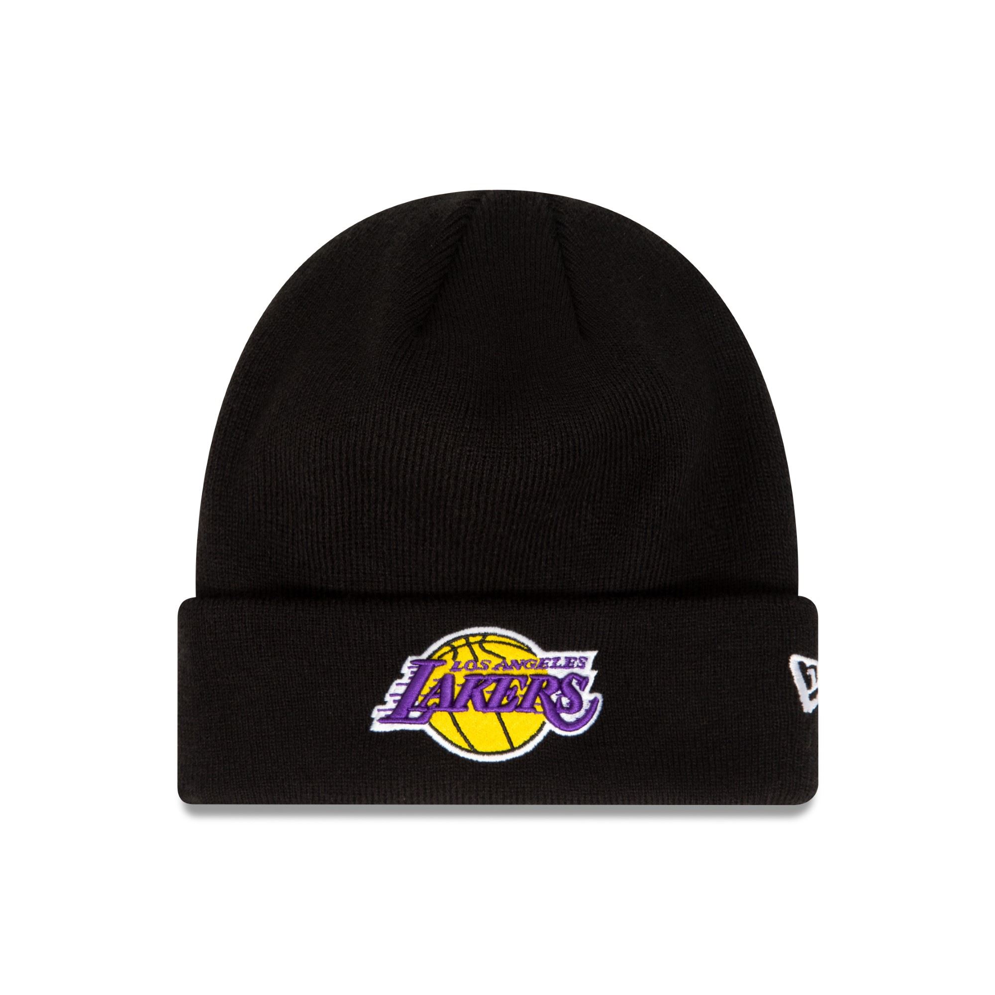 Los Angeles Lakers NBA League Essential Black Cuff Knit Beanie New Era