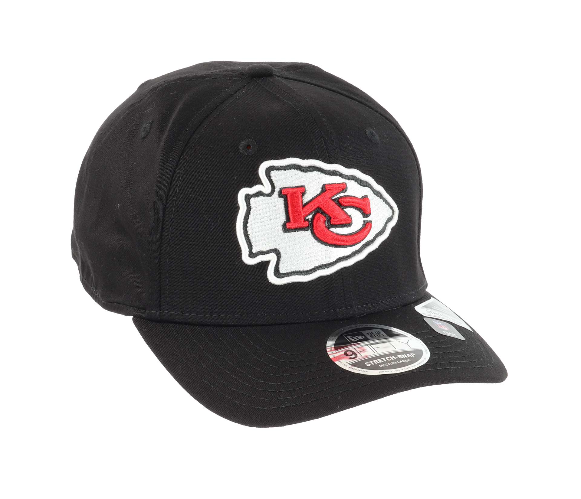Kansas City Chiefs NFL Team Colour Black 9Fifty Stretch Snapback Cap New Era
