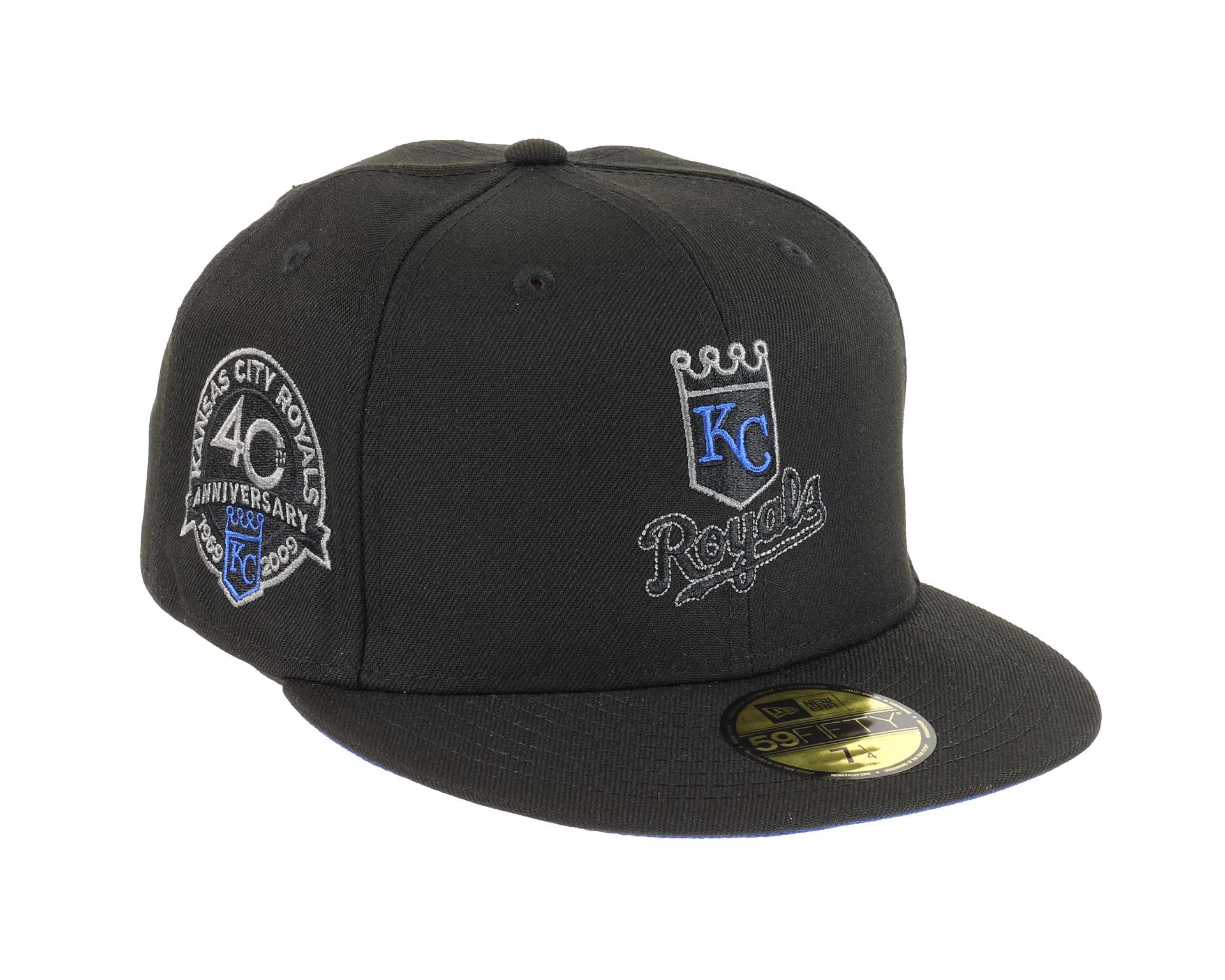 Kansas City Royals MLB Sidepatch 40th Anniversary Black Cooperstown 59Fifty Basecap New Era