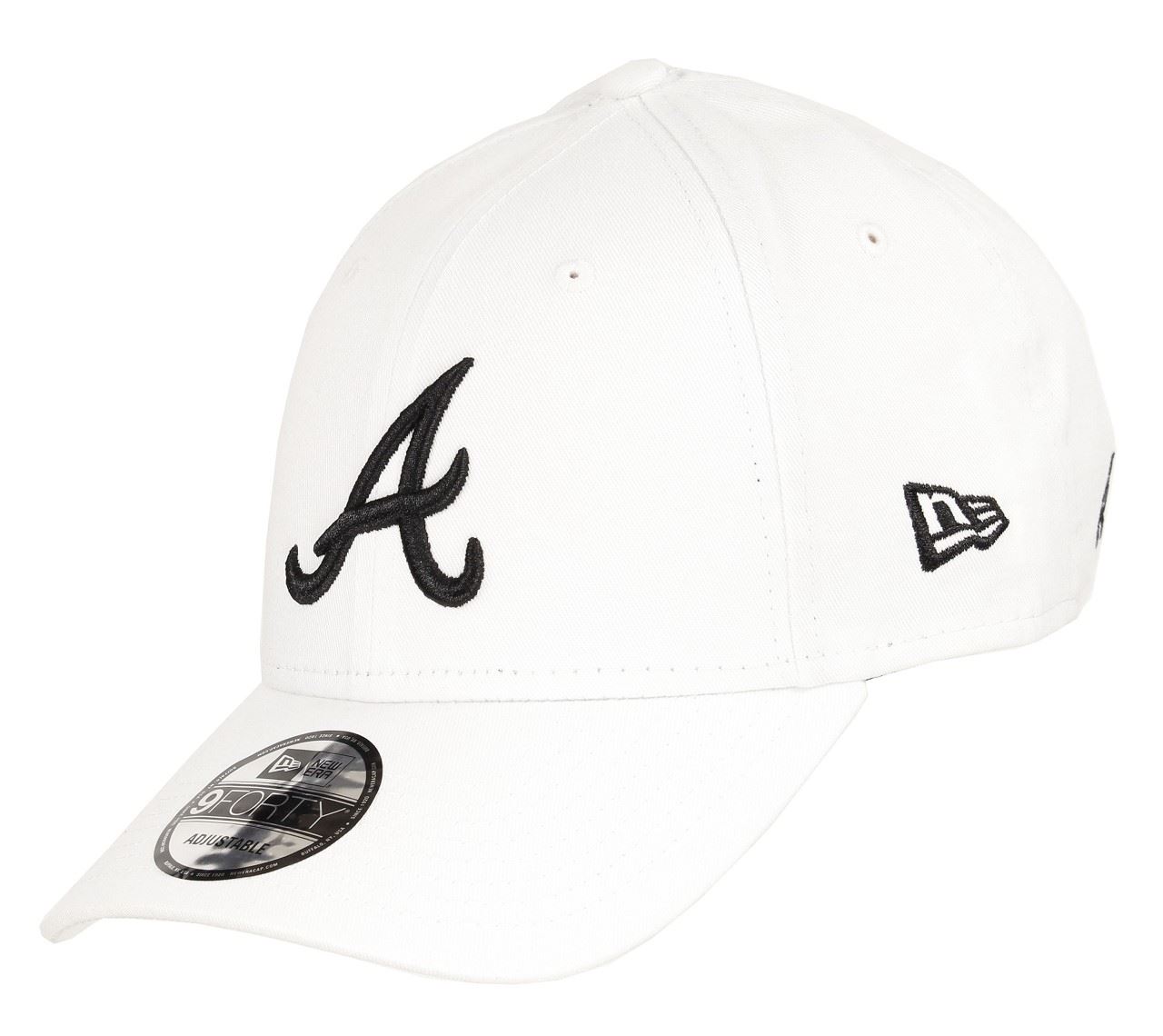 Atlanta Braves MLB Rear Logo White / Black 9Forty Adjustable Cap New Era