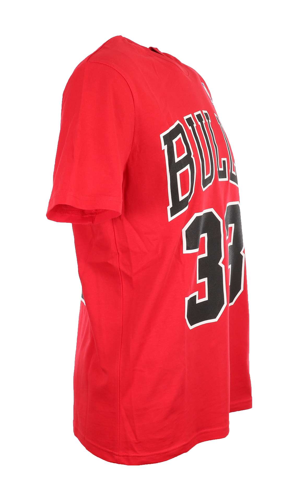 Scottie Pippen #33 Chicago Bulls Red NBA Name and Number Tee T-Shirt Mitchell & Ness