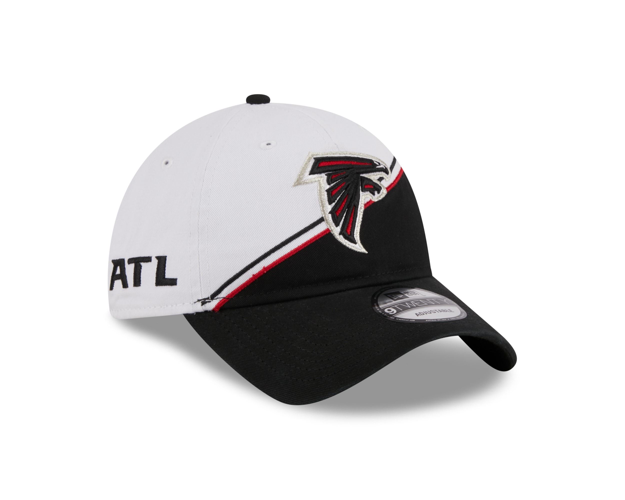 Atlanta Falcons NFL 2023 Sideline White Black 9Twenty Unstructured Strapback Cap New Era