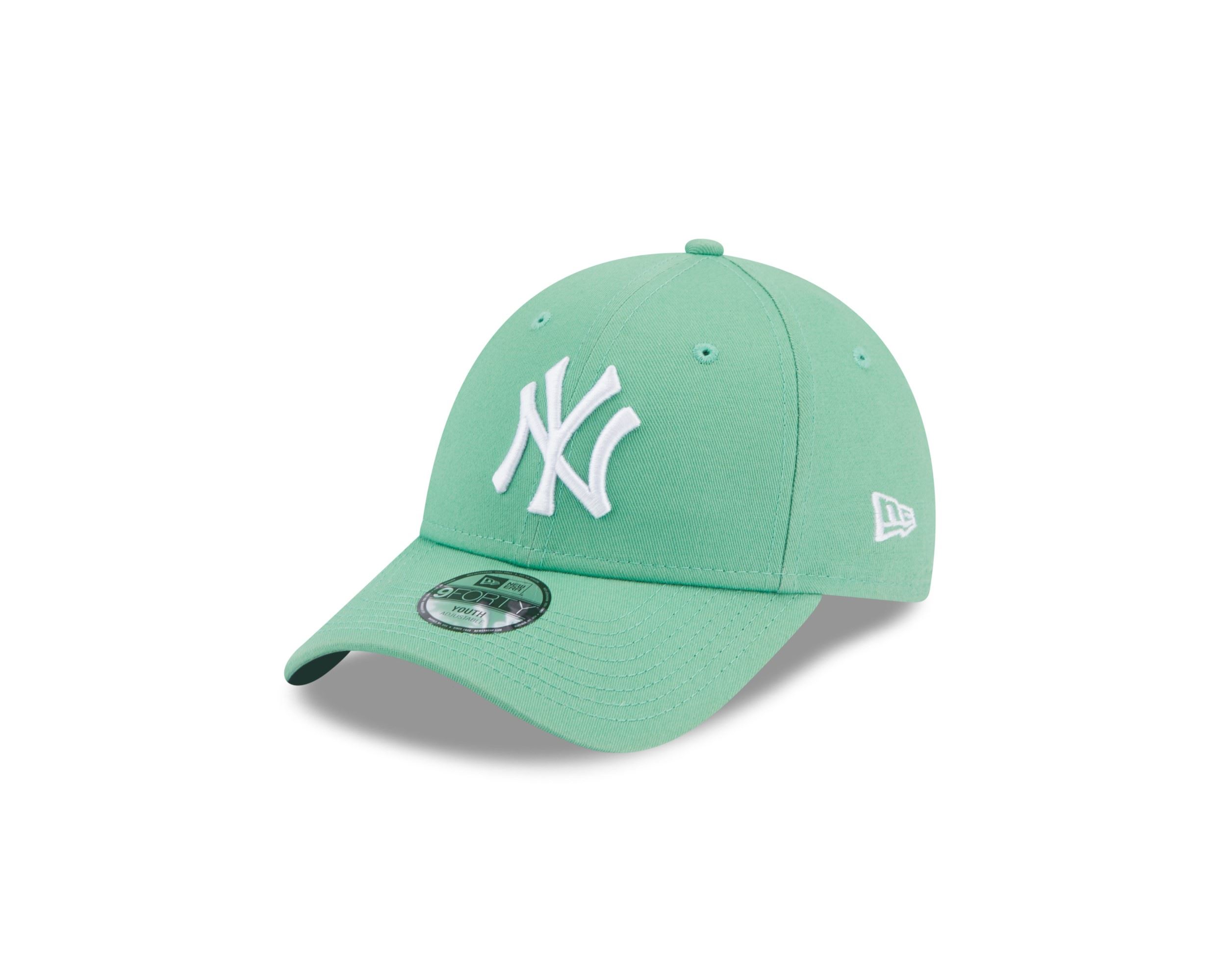 New York Yankees MLB League Essential Green White 9Forty Adjustable Kids Cap New Era