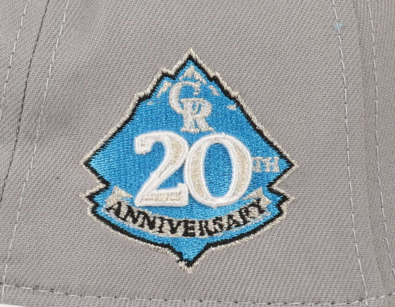 Colorado Rockies MLB 20th anniversary Sidepatch Cooperstown Gray Sky 9Forty A-Frame Snapback Cap New Era