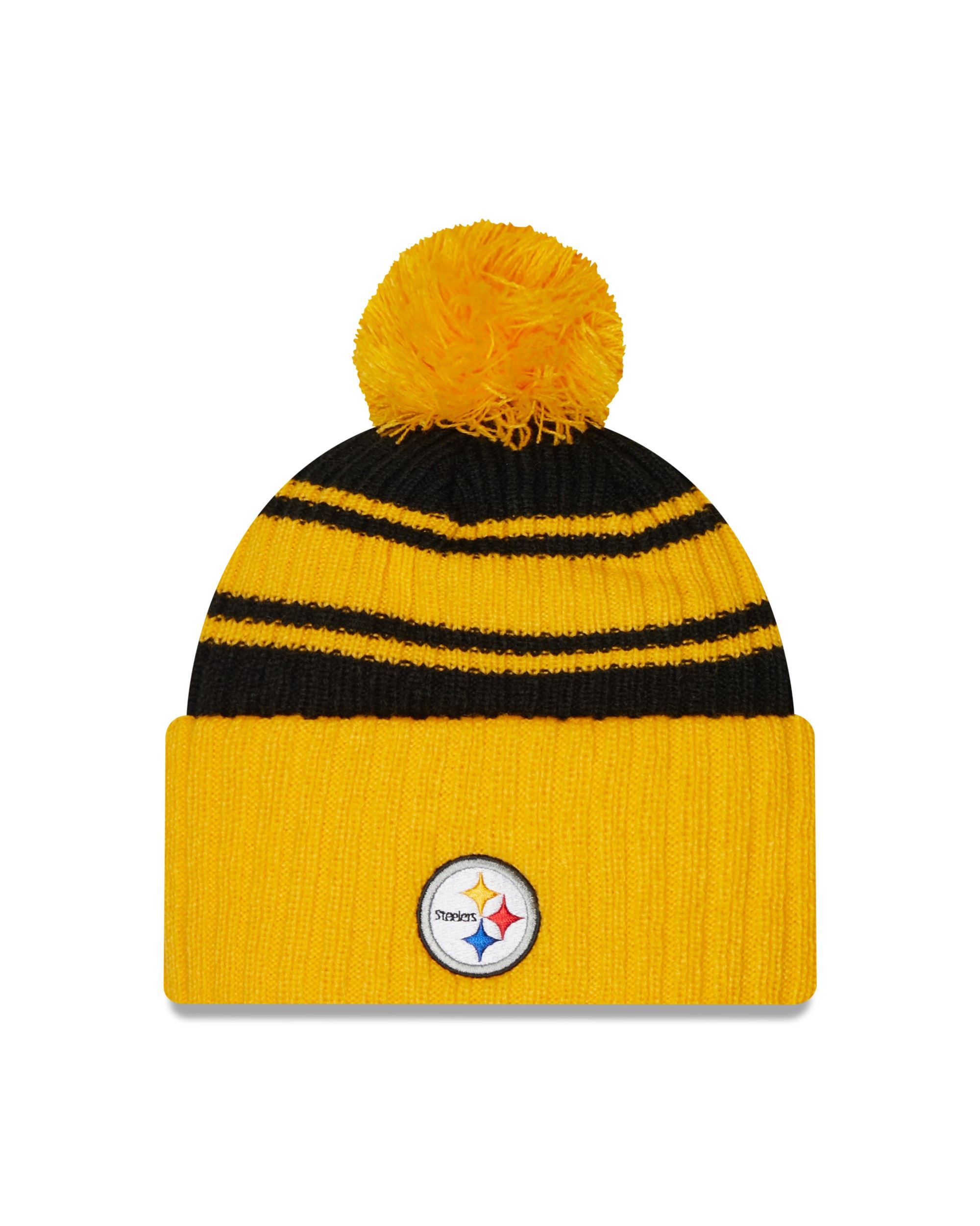 Pittsburgh Steelers NFL 2022 Sideline Sport Knit Yellow Black Beanie New Era