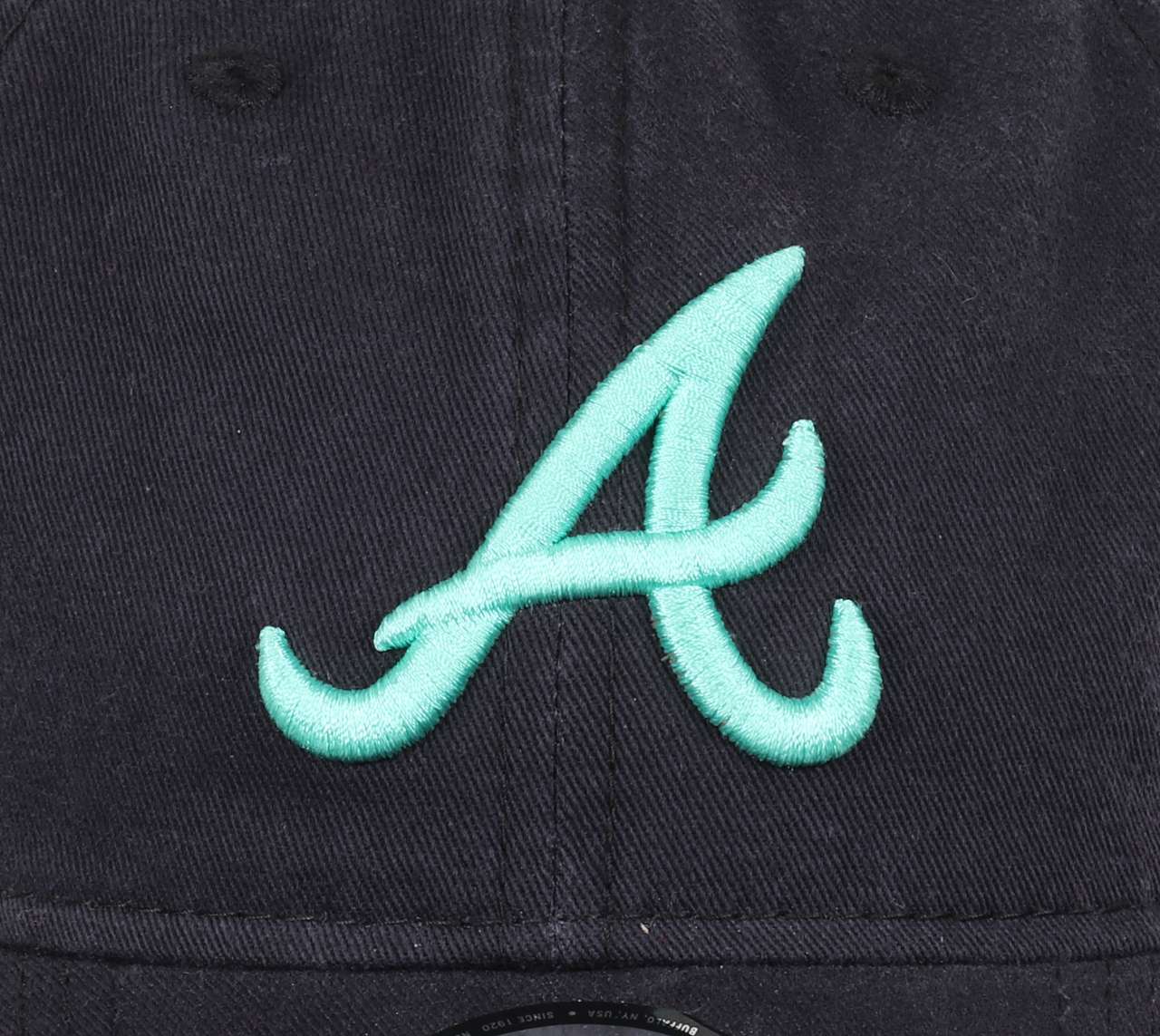 Atlanta Braves MLB Team Navy Turquoise 9Twenty Unstructured Strapback Cap New Era