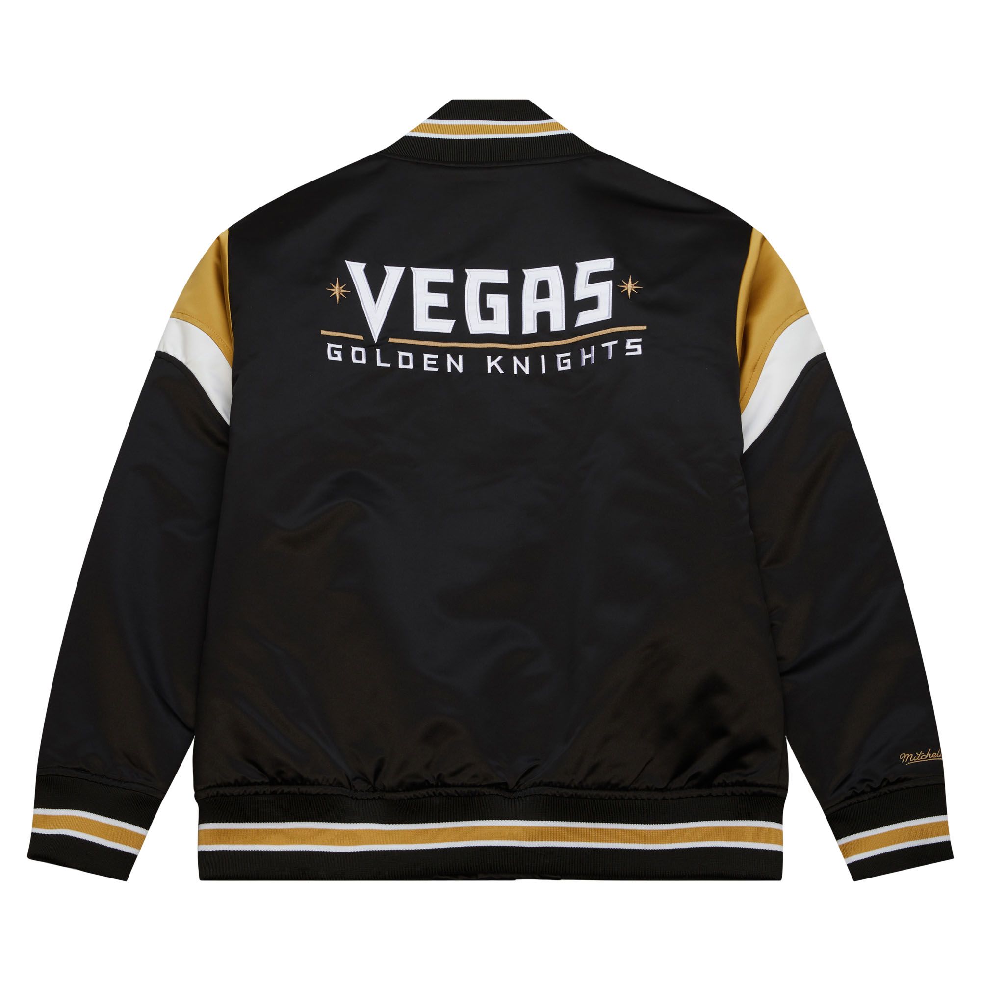 Vegas Golden Knights NHL Heavyweight Satin Jacket Black Mitchell & Ness