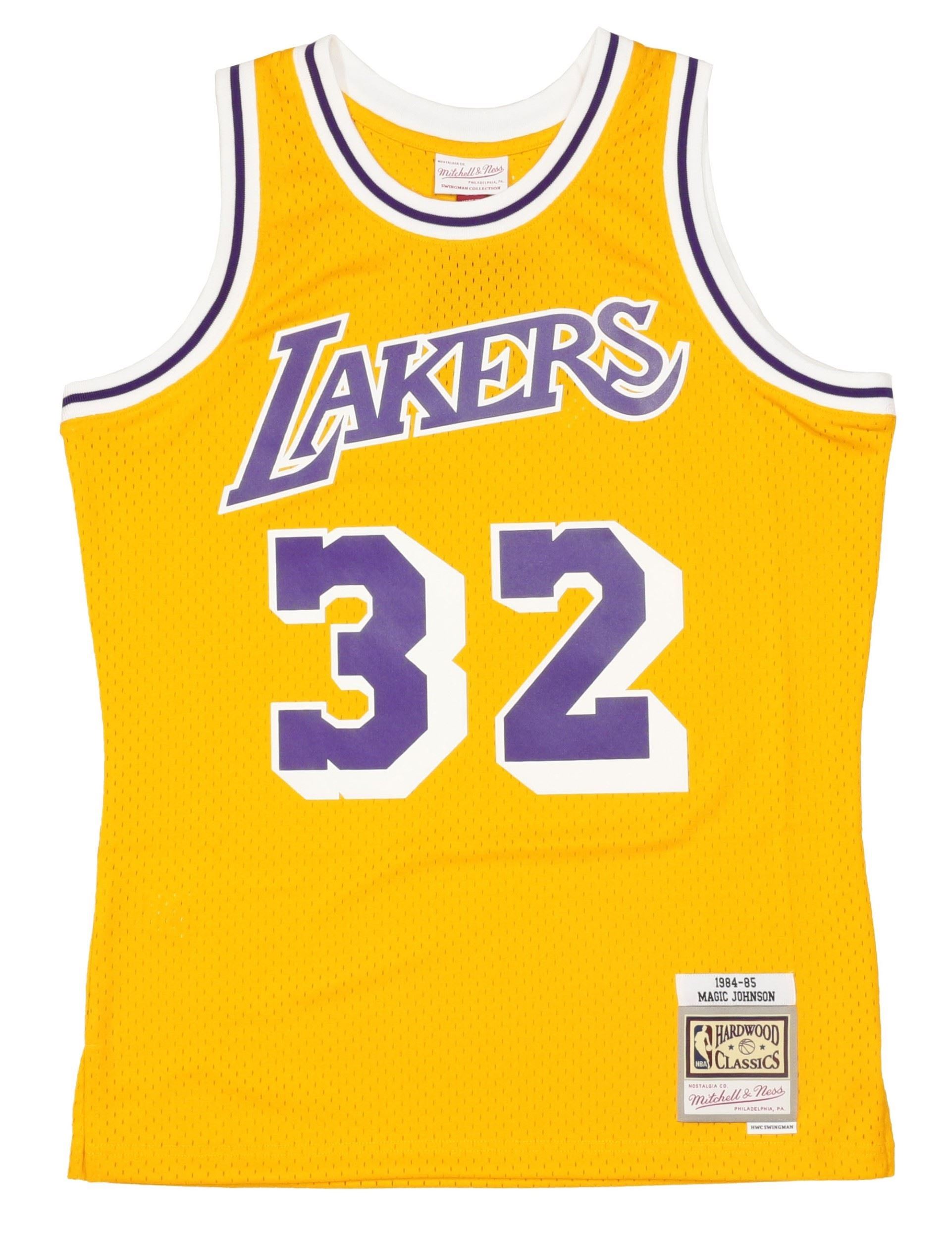 Magic Johnson #32 Los Angeles Lakers NBA Kids Swingman Home Jersey Mitchell & Ness