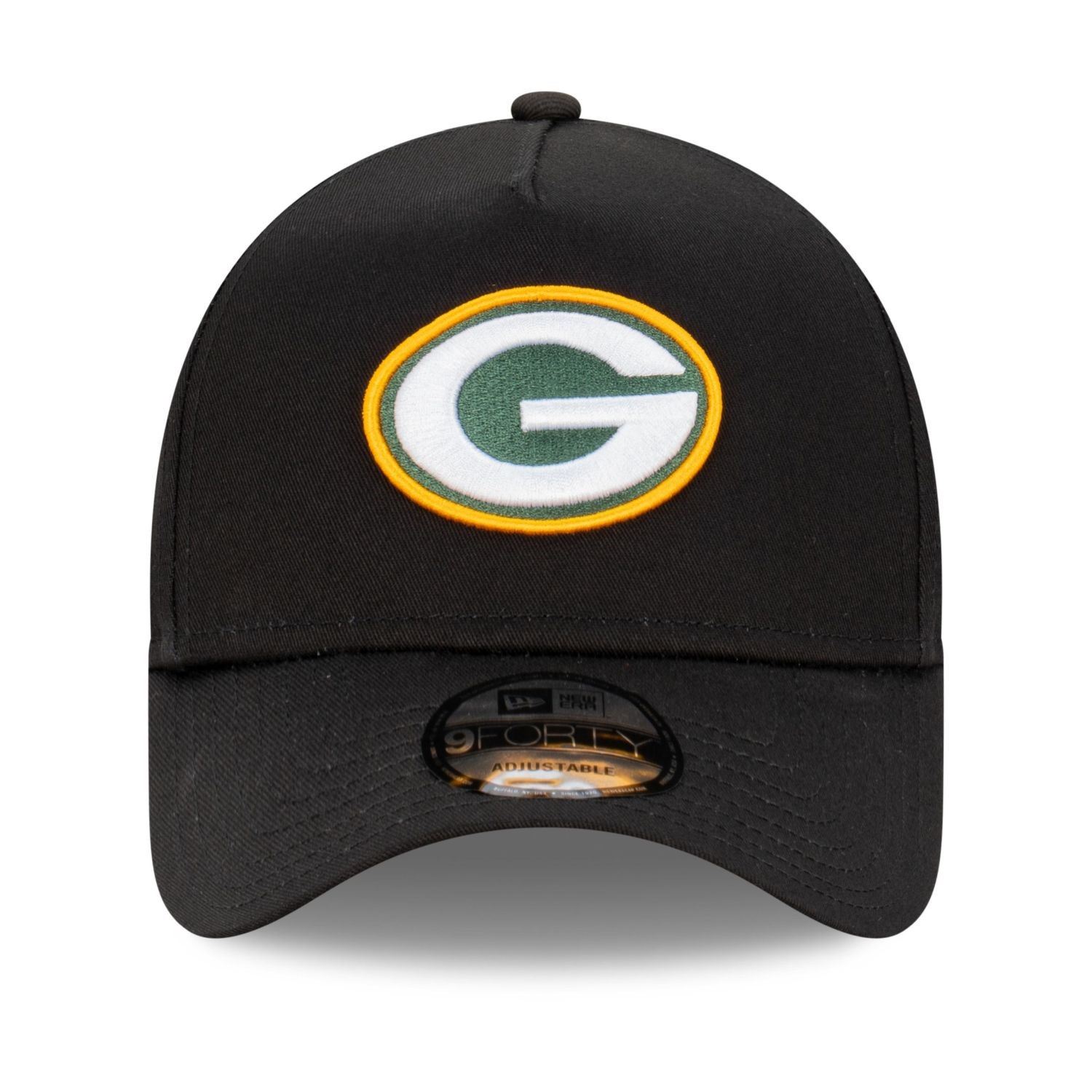 Green Bay Packers NFL Evergreen Black 9Forty Adjustable A-Frame Cap New Era