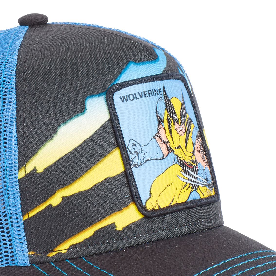 Wolverine Marvel Black Blue Trucker Cap Capslab