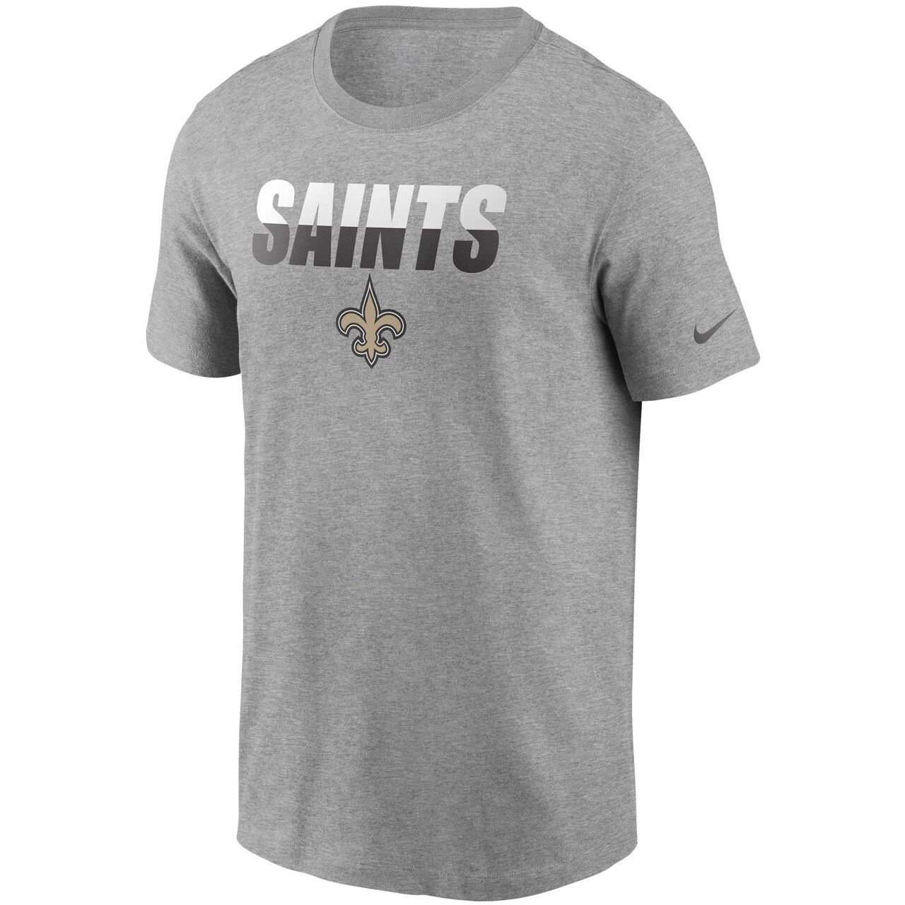 New Orleans Saints NFL Split Team Name Essential Tee Grey T-Shirt Nike