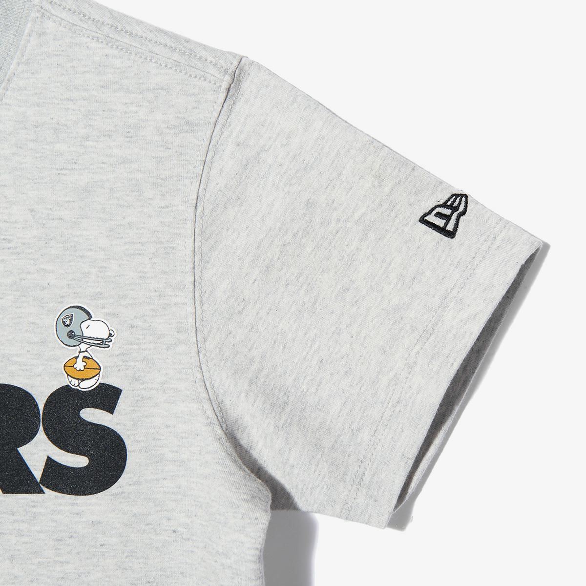 Oakland Raiders - New Era T-Shirt / Tee - NFL Peanuts Edition - Grey