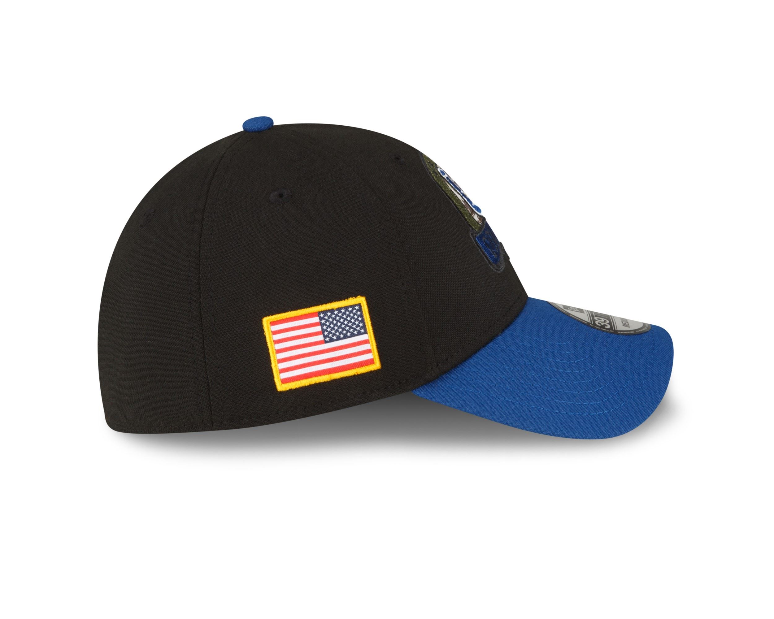 Indianapolis Colts NFL Salute to Service 2022 Black Blue 39Thirty Stretch Cap New Era
