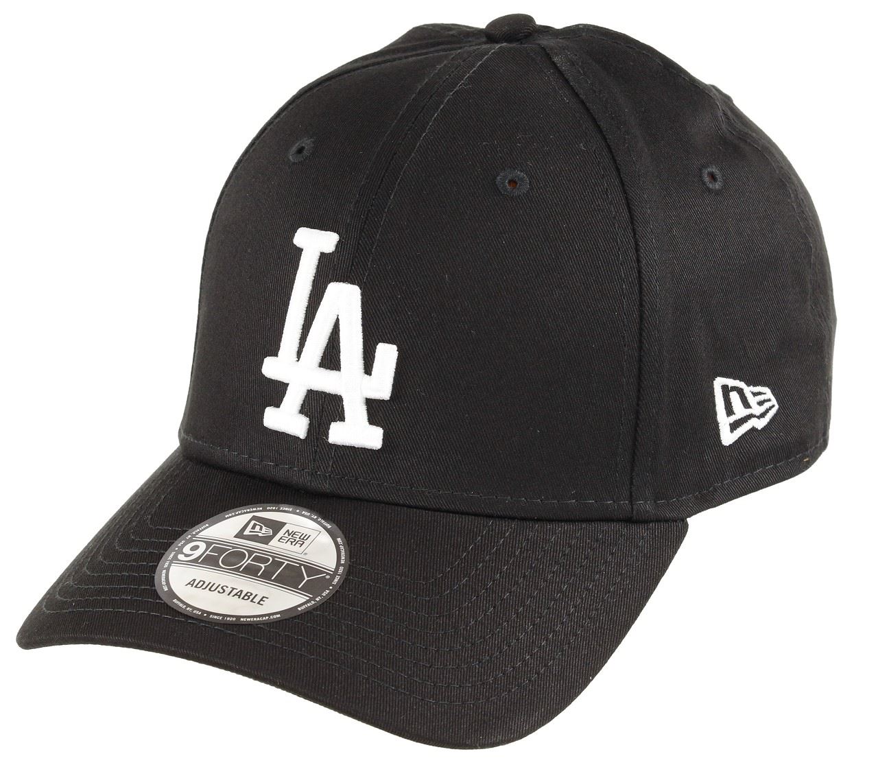 Los Angeles Dodgers MLB Rear Logo Black / White 9Forty Adjustable Cap New Era