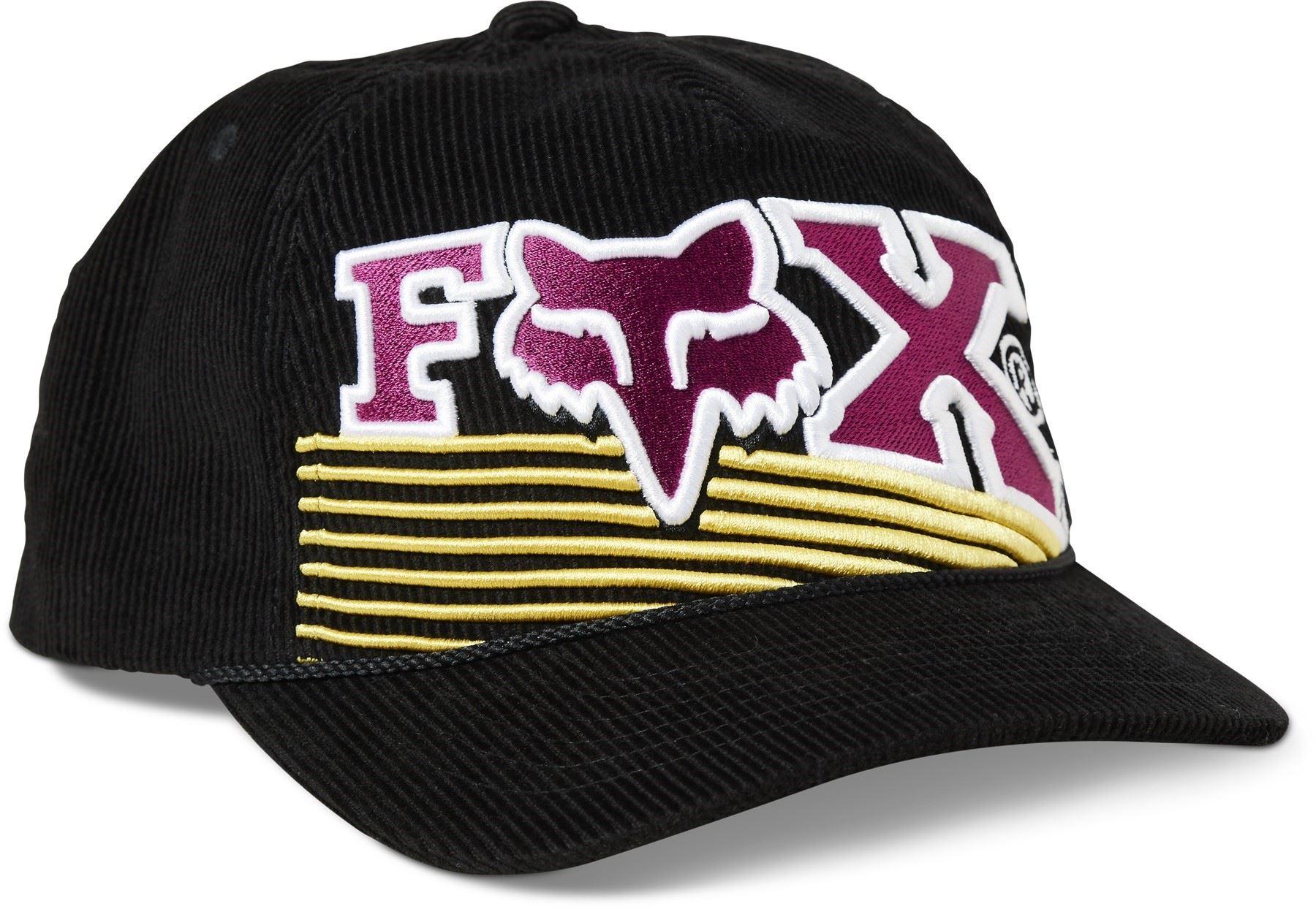Burm Black Snapback Hat Fox Racing