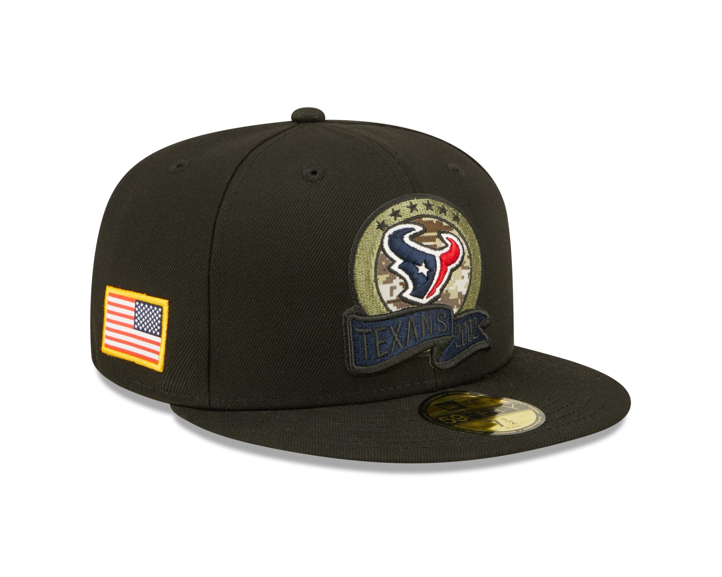 Houston Texans NFL Salute to Service 2022 Black 59Fifty Basecap New Era