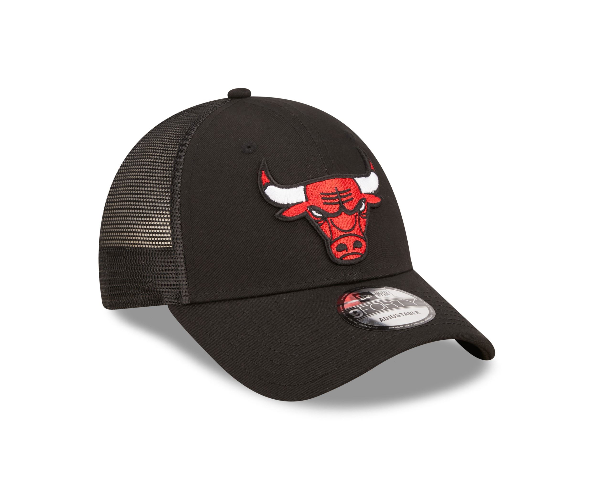Chicago Bulls NBA Home Field Black 9Forty Trucker Strapback Cap New Era