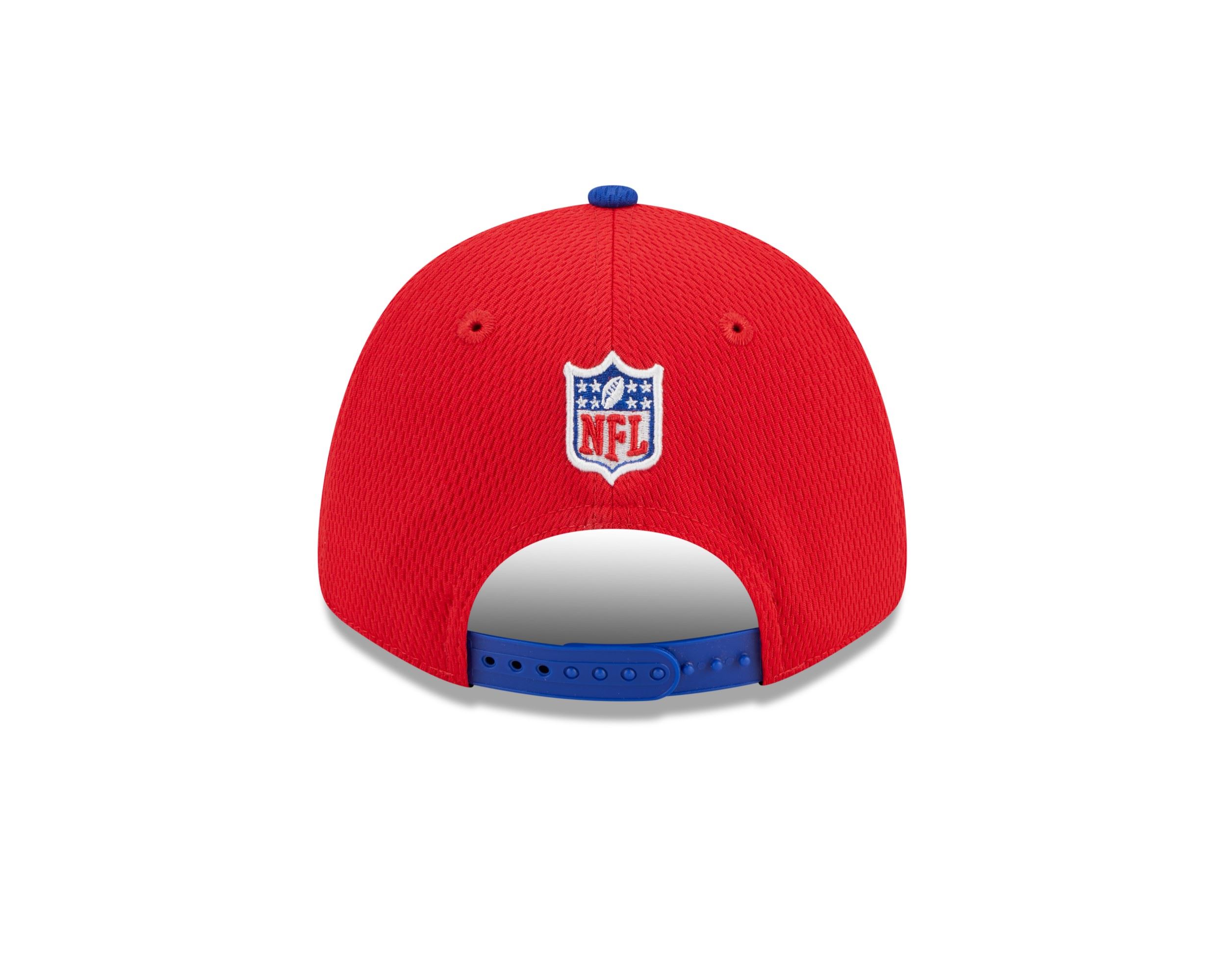 Buffalo Bills NFL 2023 Sideline Red Blue 9Forty Stretch Snapback Cap New Era
