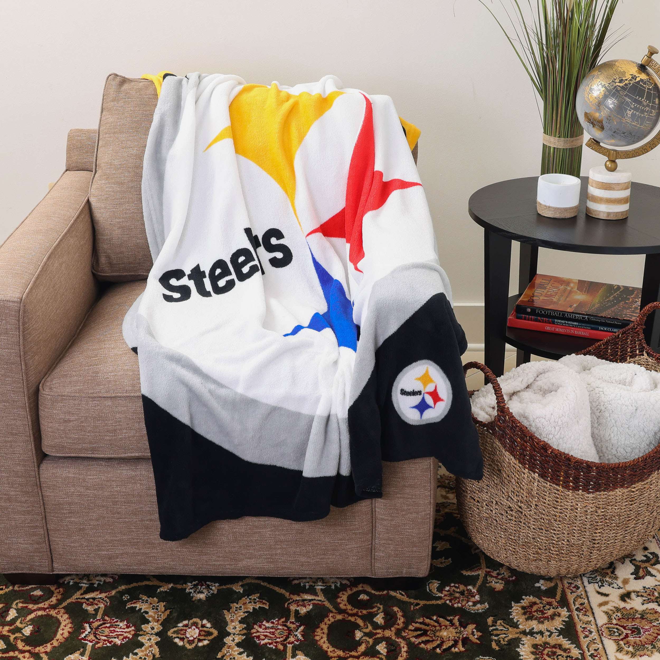 Pittsburgh Steelers NFL Supreme Slumber Plush Throw Decke Foco