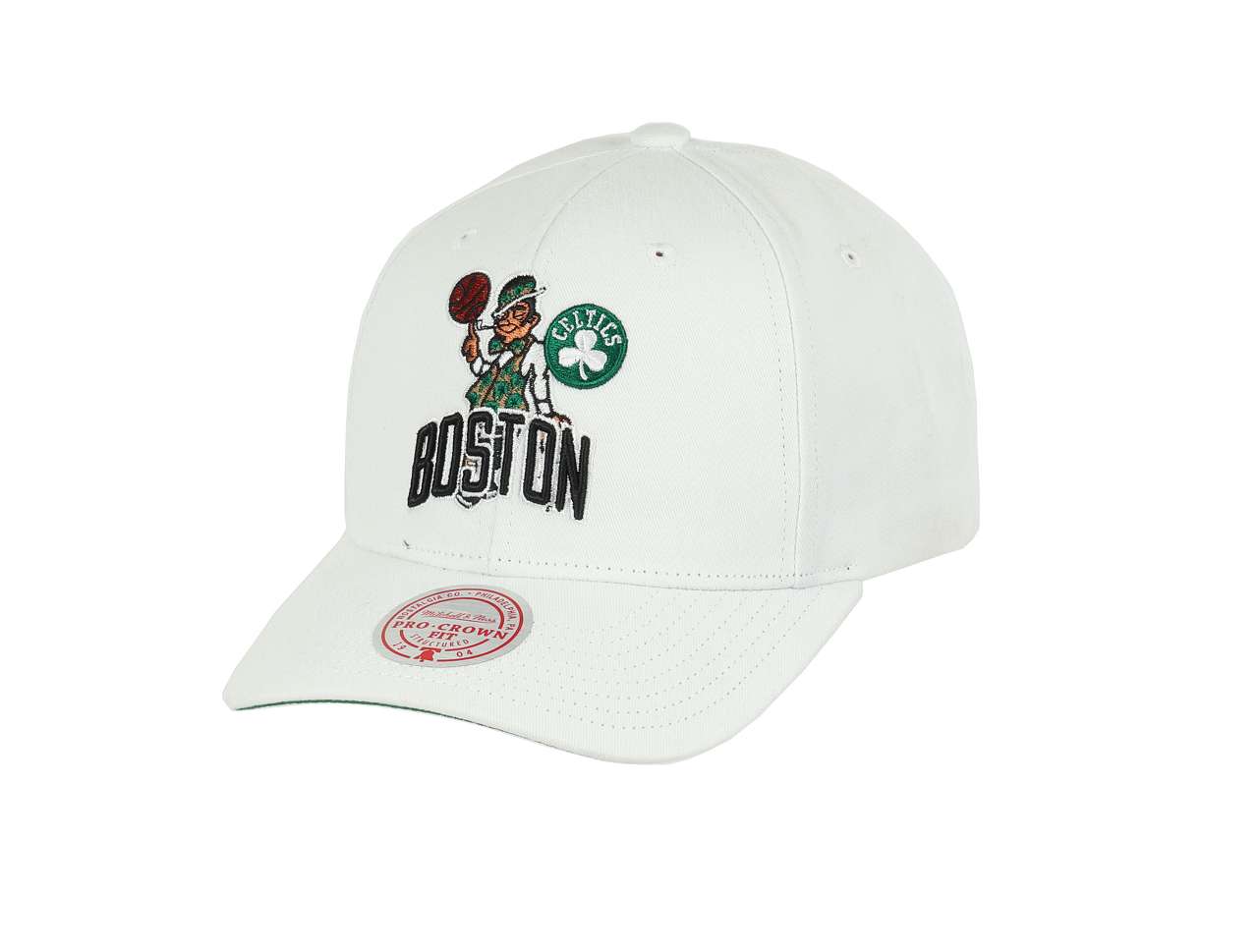 Boston Celtics  NBA All In Pro Crown Fit White Snapback Cap Mitchell & Ness