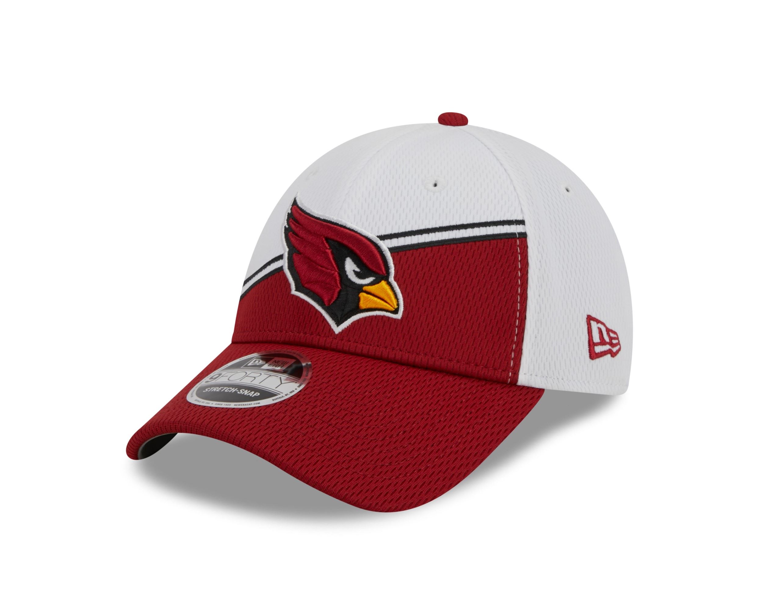 Arizona Cardinals NFL 2023 Sideline White Red 9Forty Stretch Snapback Cap New Era