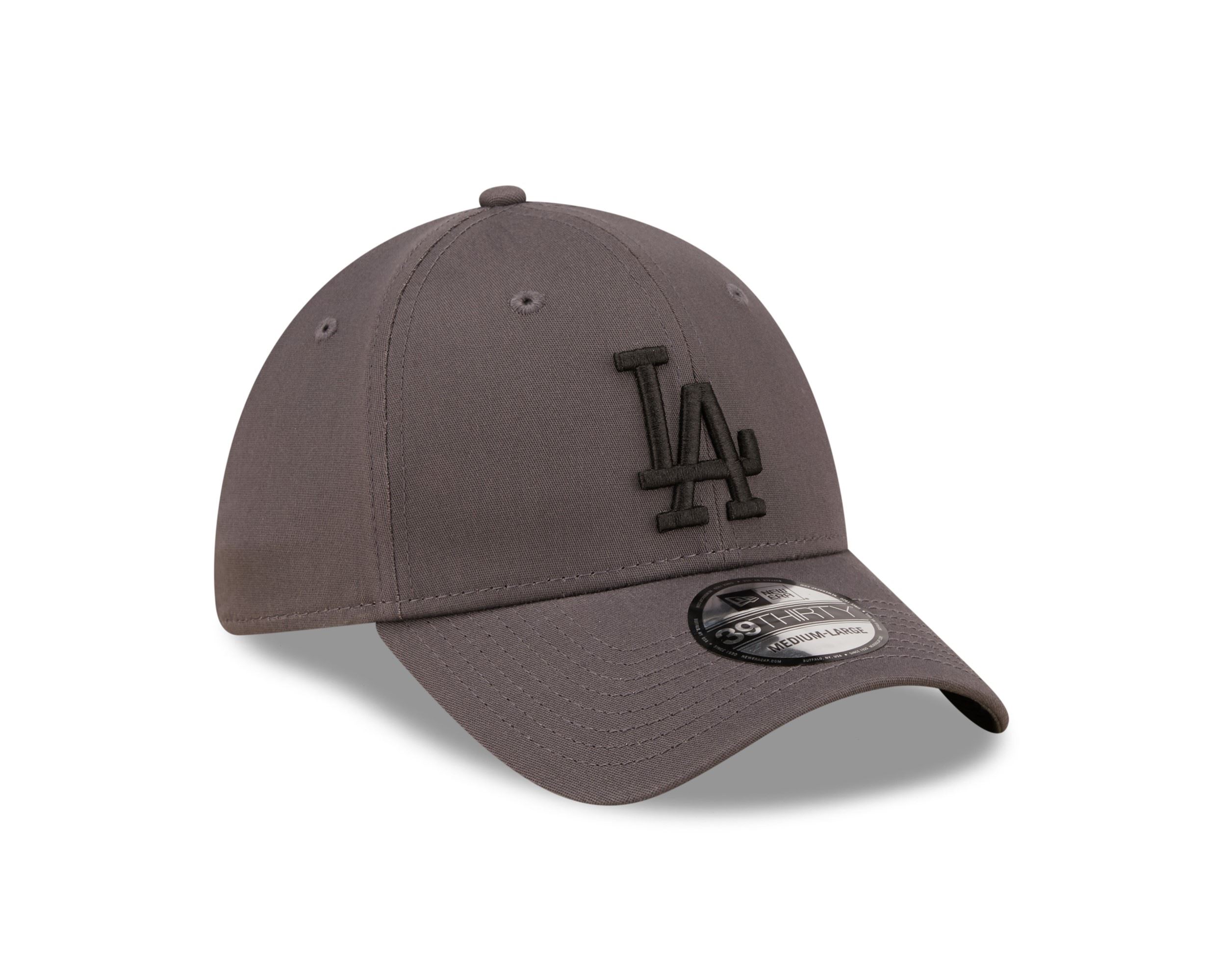 Los Angeles Dodgers MLB League Essential Graphite Black 39Thirty Stretch Cap New Era