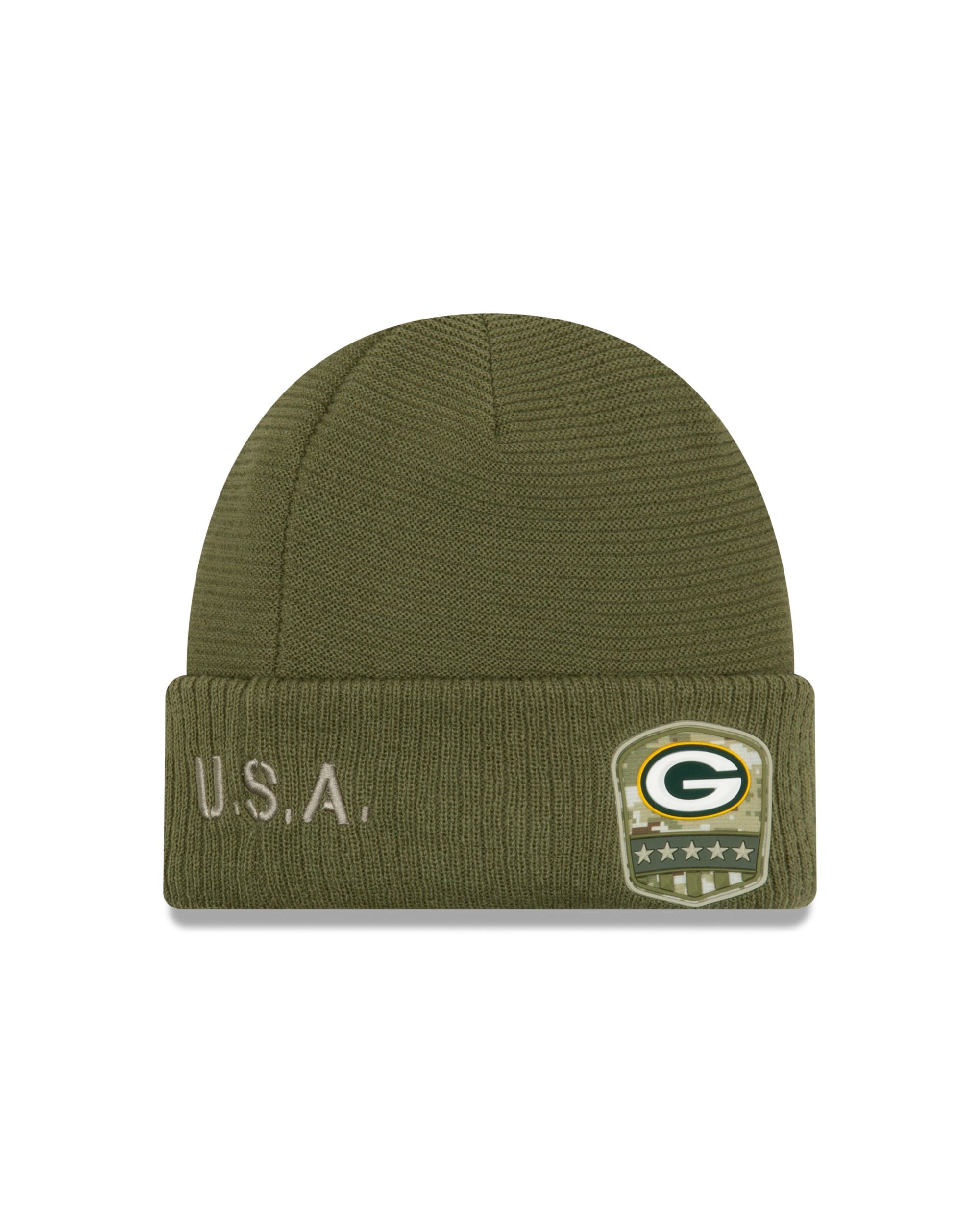 Green Bay Packers NFL On Field 2019 Salute to Service Beanie New Era