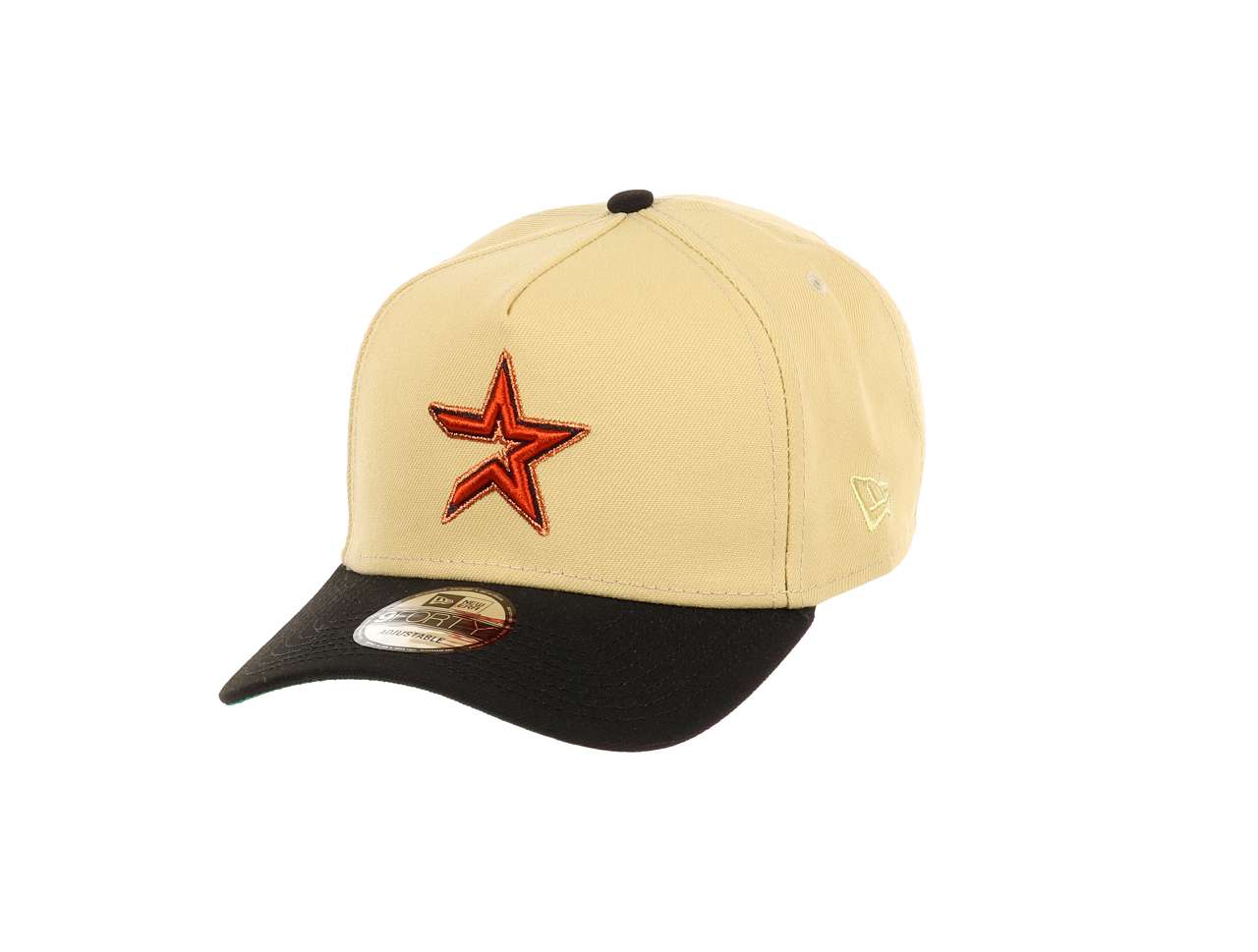 Houston Astros MLB 40th Anniversary of Colts Sidepatch Vegas Gold Black 9Forty A-Frame Snapback Cap New Era