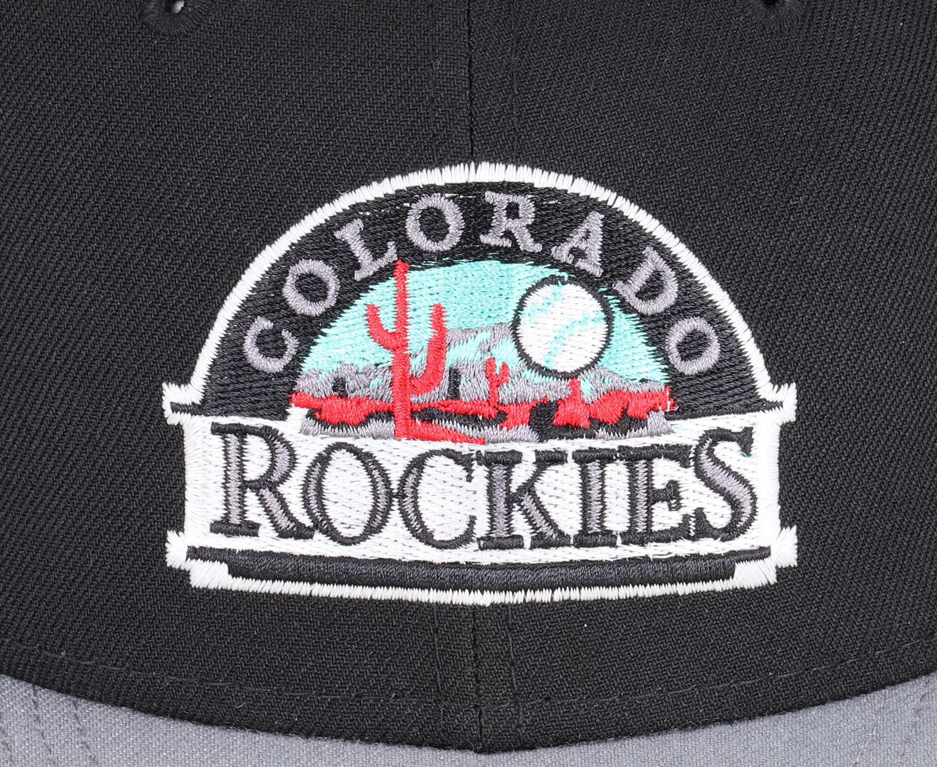 Colorado Rockies MLB Sidepatch Established 1993 Sidepatch Two-Tone Black Gray Red 59Fifty Basecap New Era