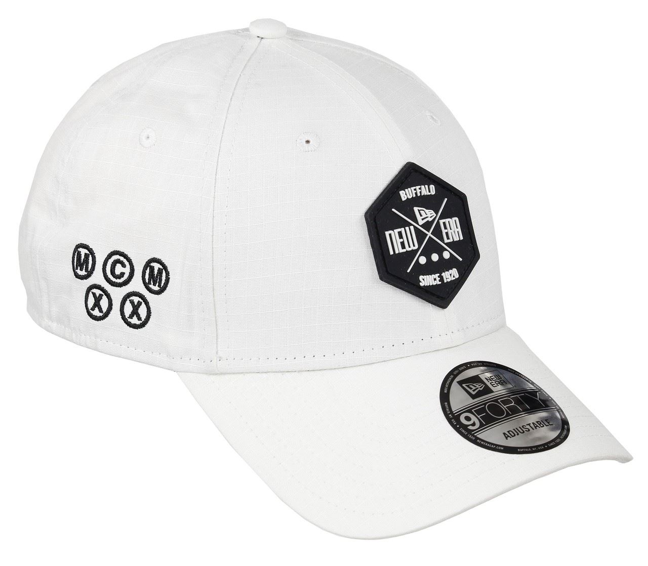Rubber Hex Patch White 9Forty Adjustable Cap New Era