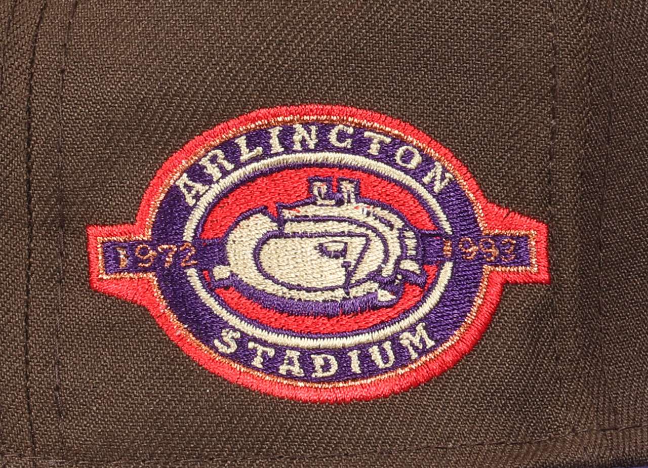 Texas Rangers MLB Arlington Stadium Sidepatch Walnut 59Fifty Basecap New Era