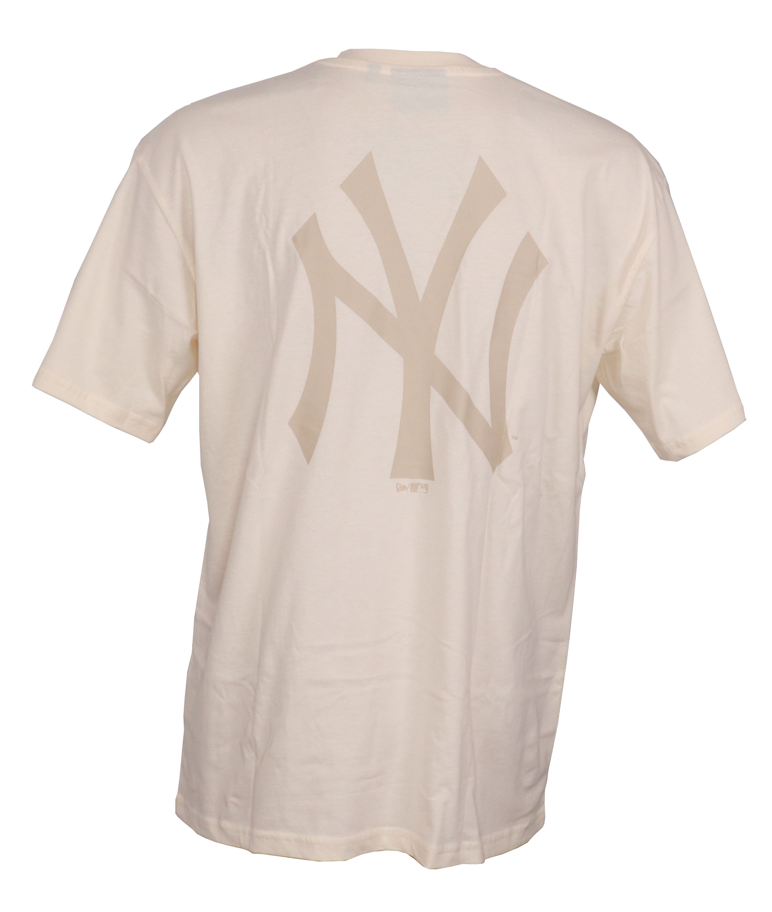 New York Yankees Unbleached MLB Oversized Seasonal Infill Double Logo T-Shirt New Era