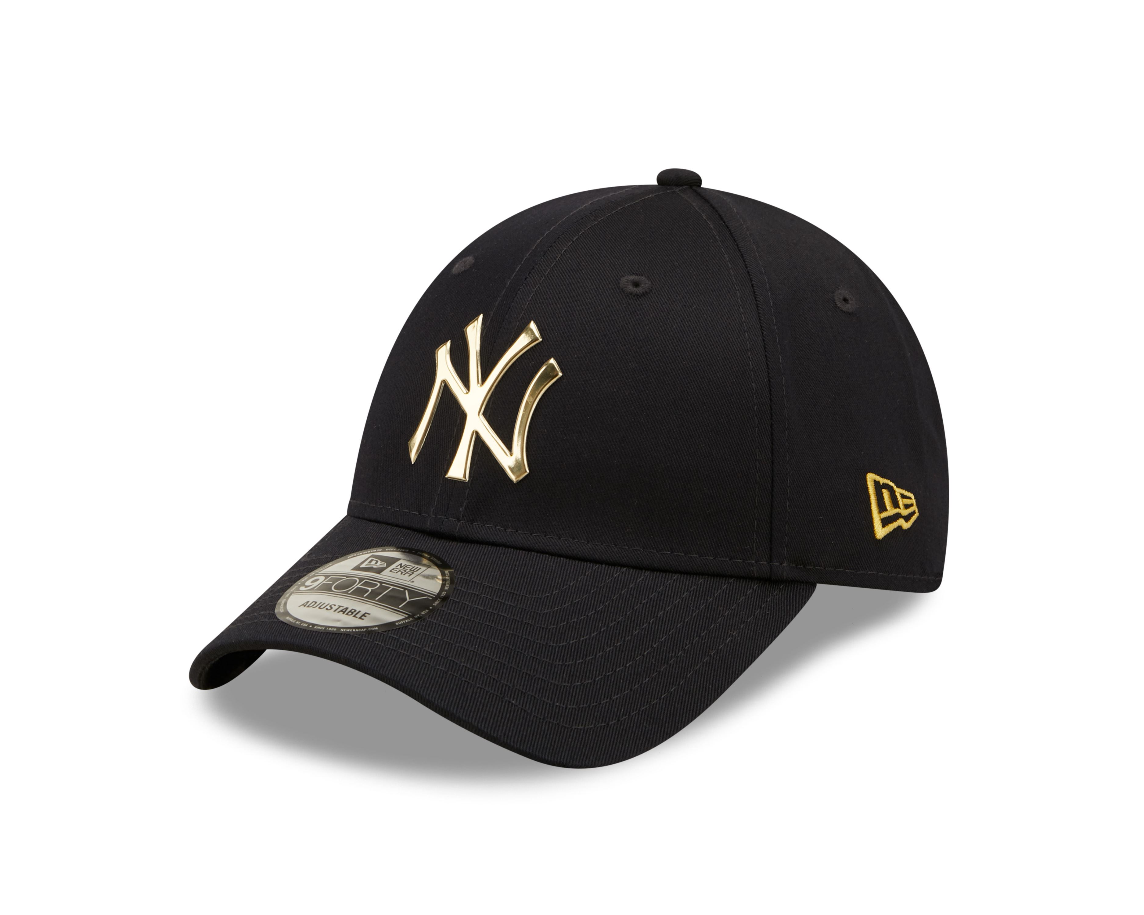 New York Yankees MLB Foil Logo Blue 9Forty Adjustable Snapback Cap New Era
